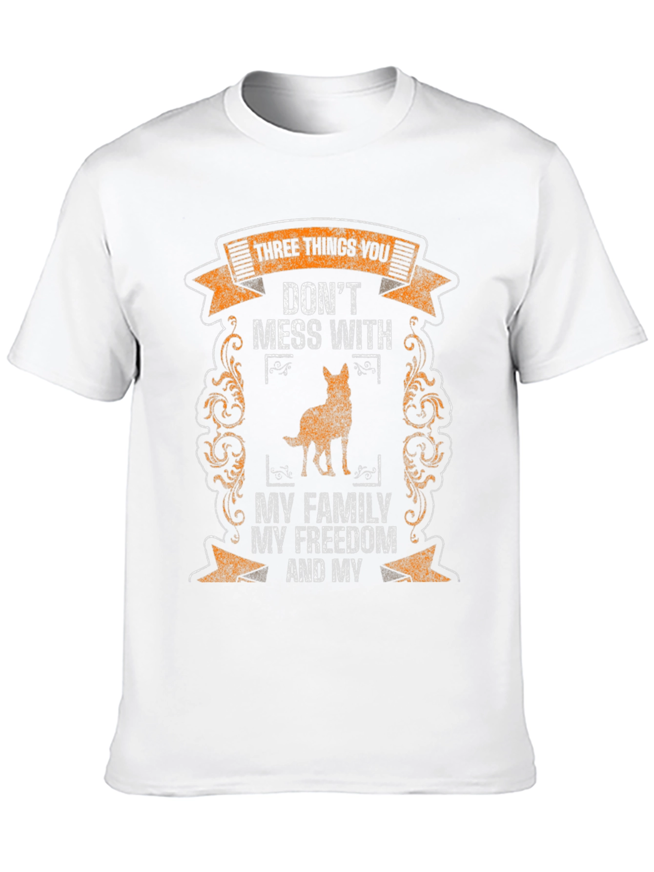 Three Things T-Shirt: Family Freedom Dog
