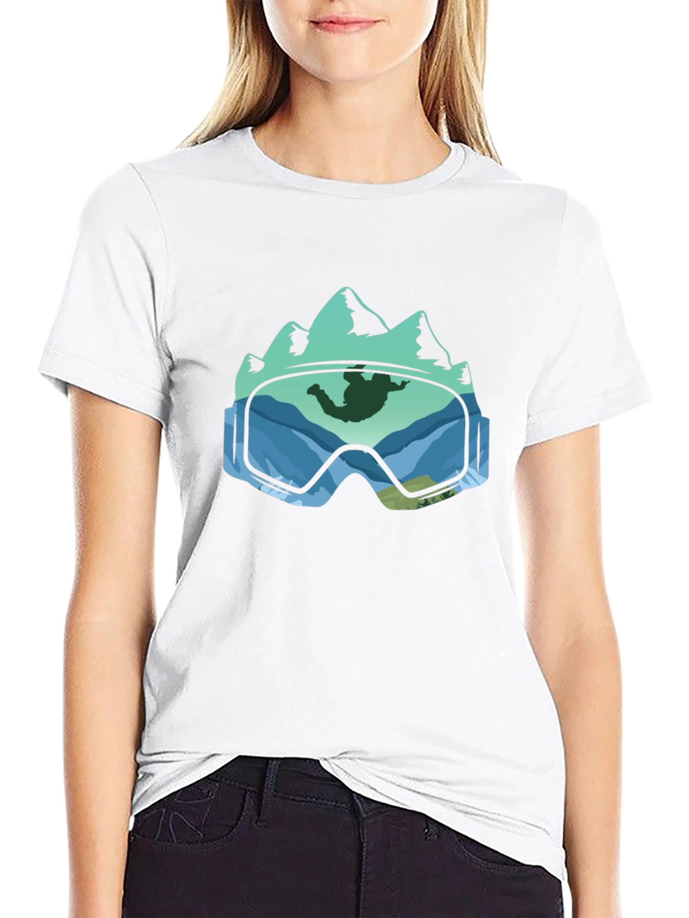 Mountain Goggles Skydiver T-Shirt - Adventure Ready