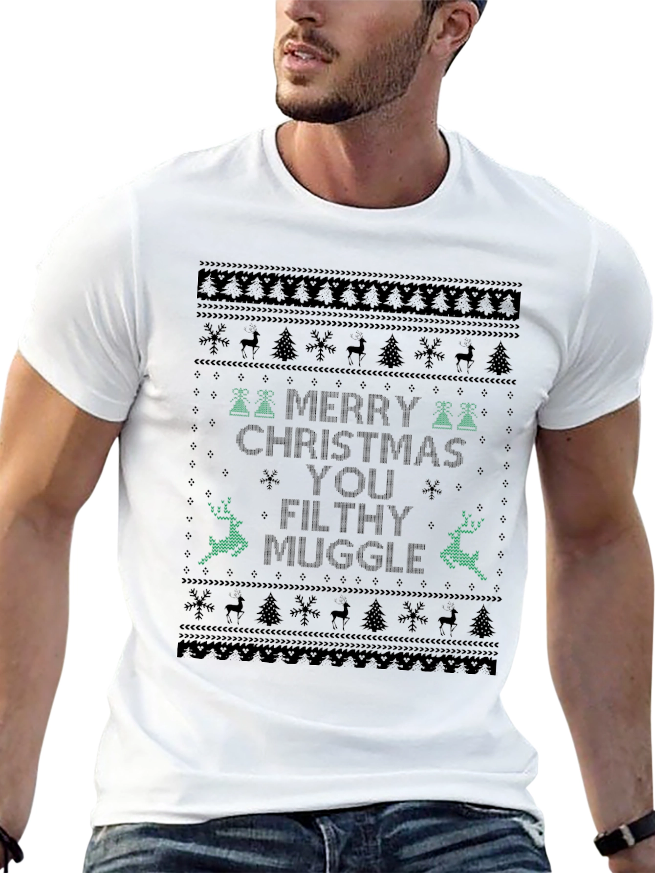 Merry Christmas You Filthy Muggle Ugly Christmas T-Shirt