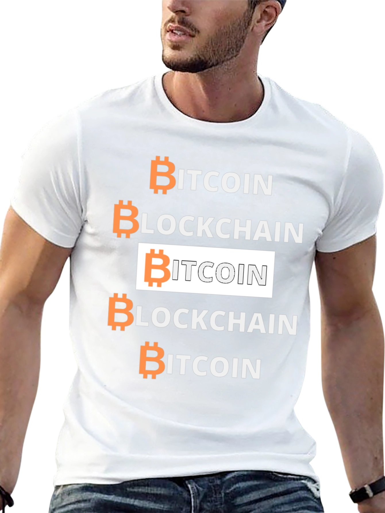 Bitcoin Blockchain Graphic Tee - Crypto Enthusiast Shirt
