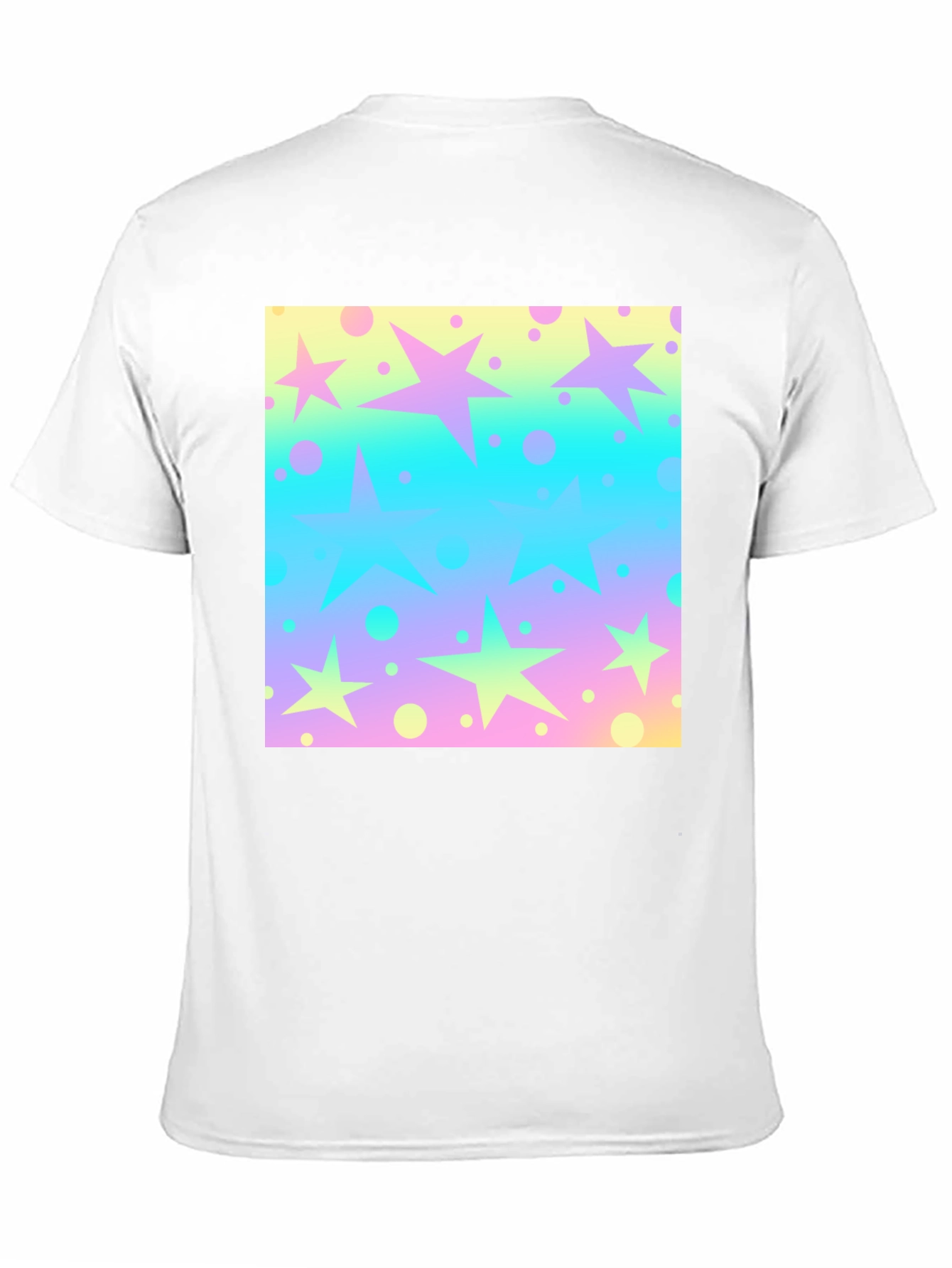 Starry Pastel Print Black T-Shirt