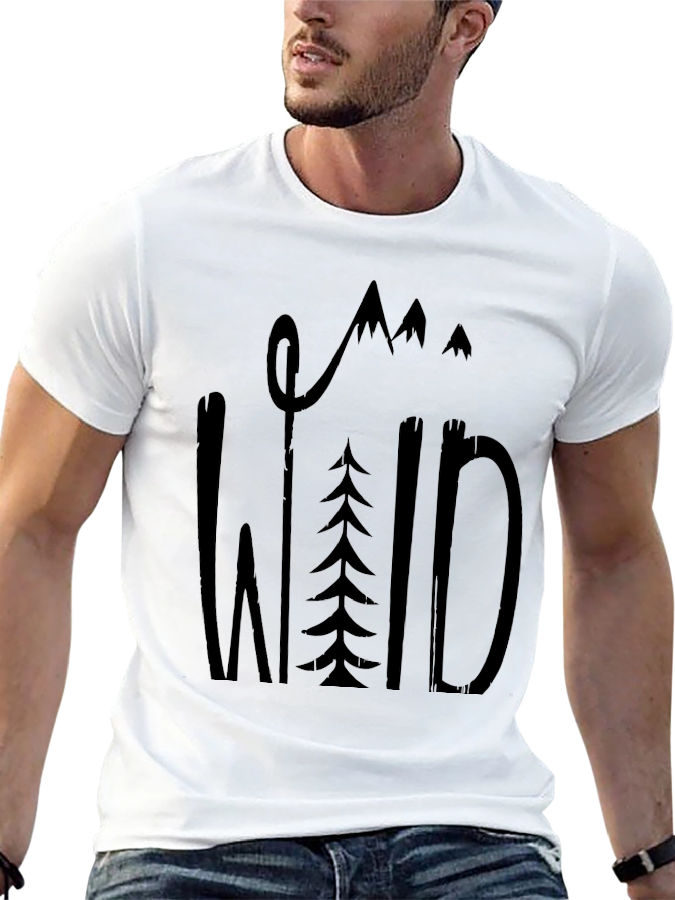 Wild Graphic Tee - Black Cotton Blend