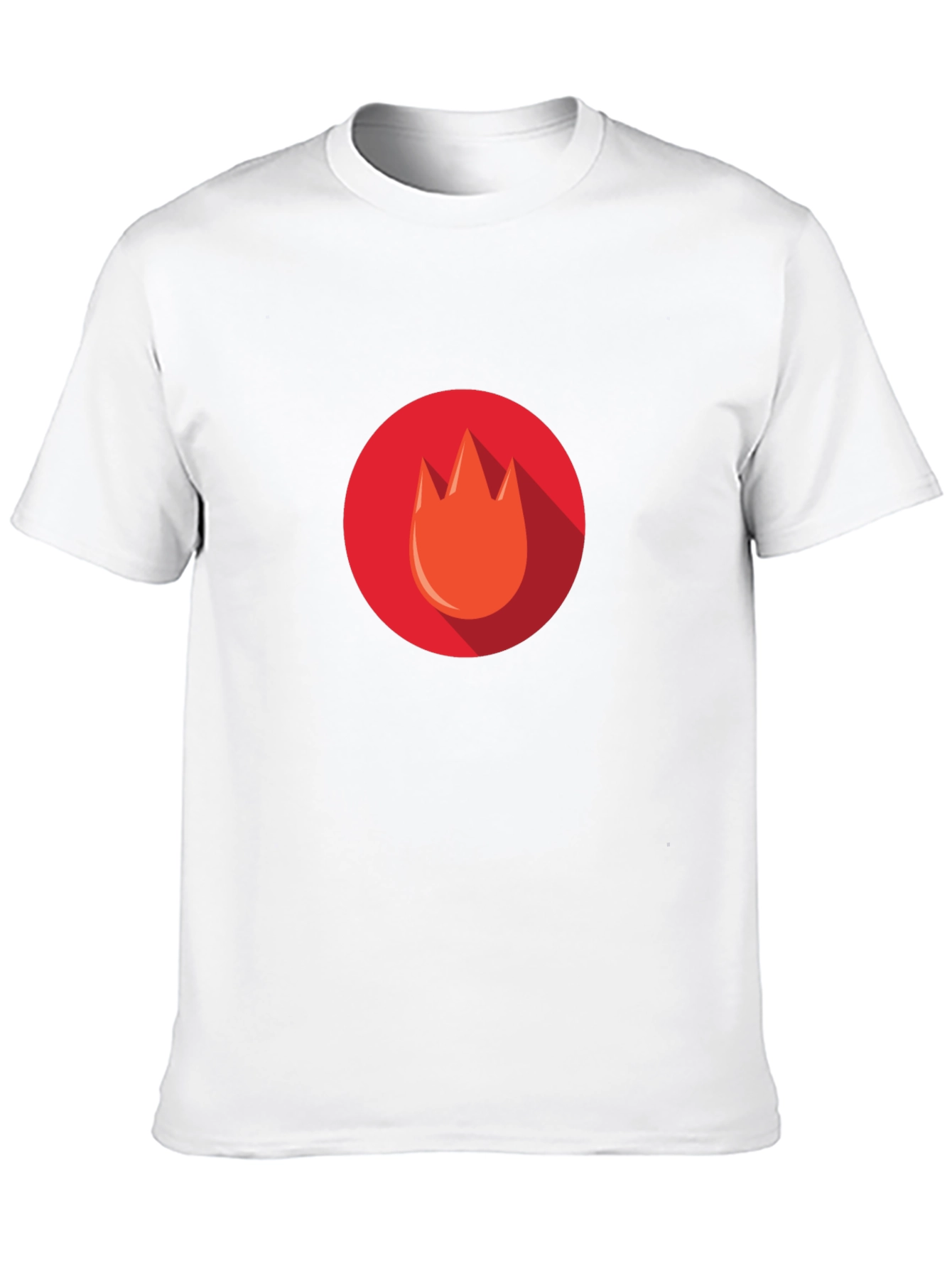 Flame Icon Tee - Modern Graphic Print T-Shirt