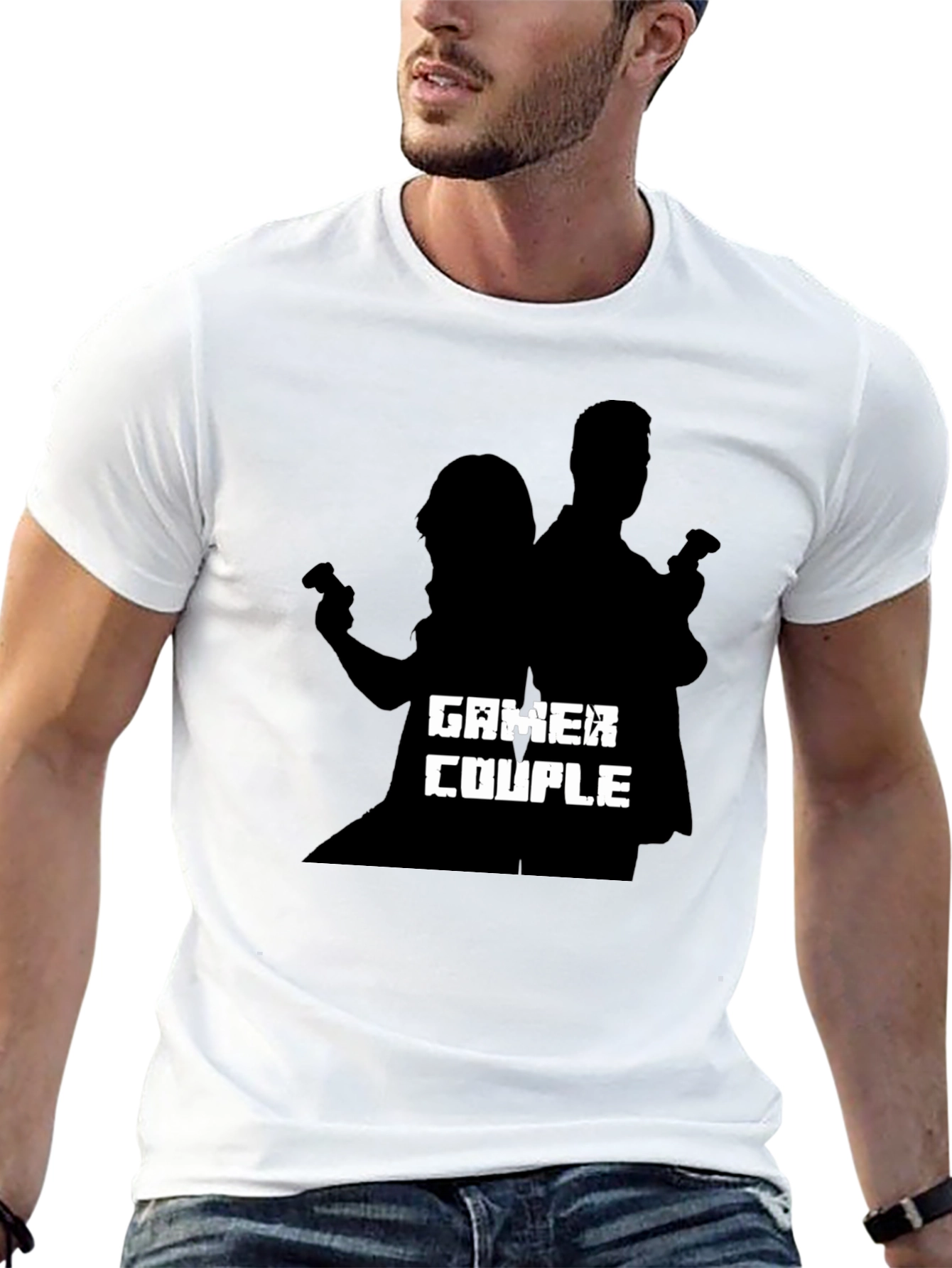 Gamer Couple Black T-Shirt