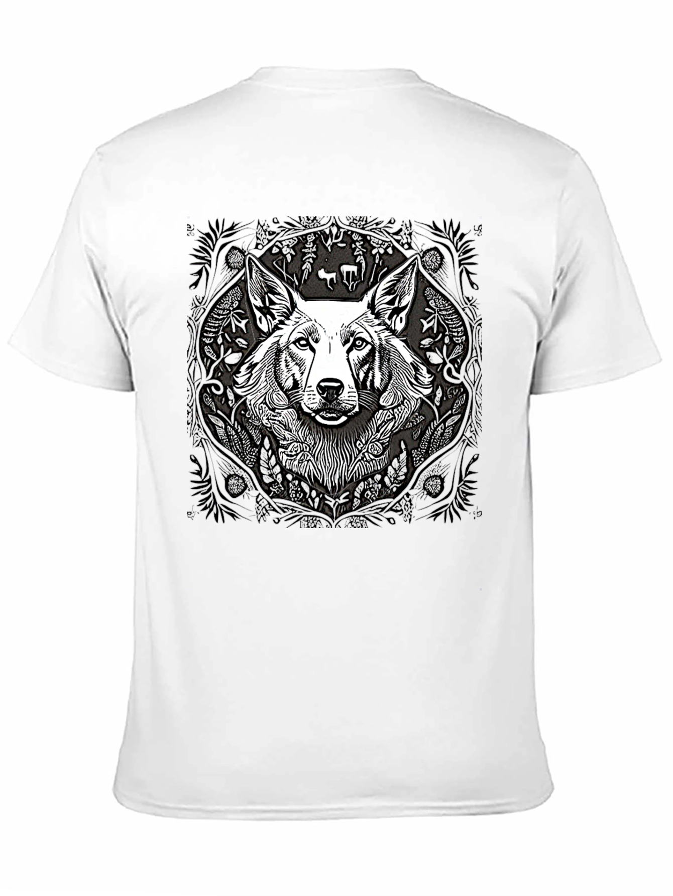 Black T-Shirt with Dog Graphic