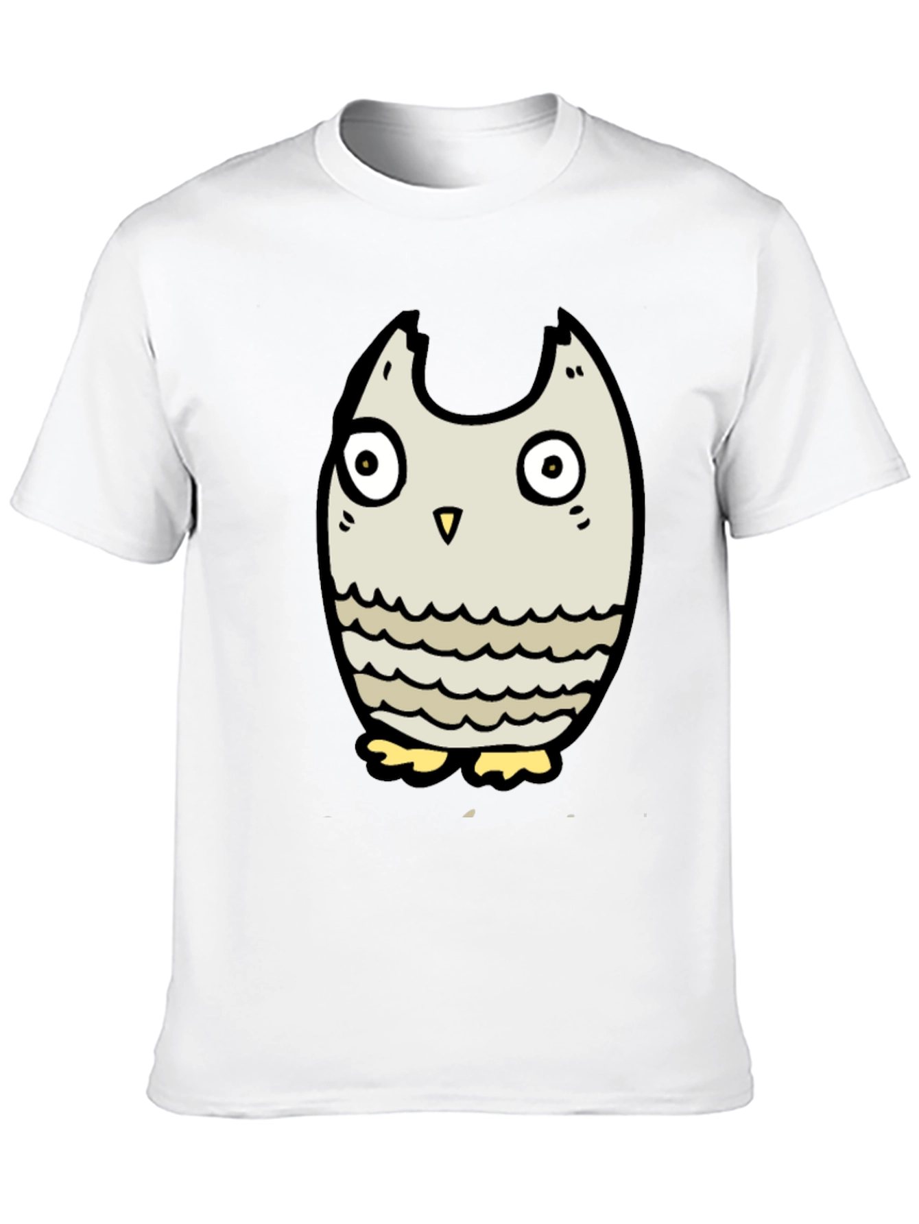 Black Owl Graphic Tee - Mens Cartoon Owl T-Shirt