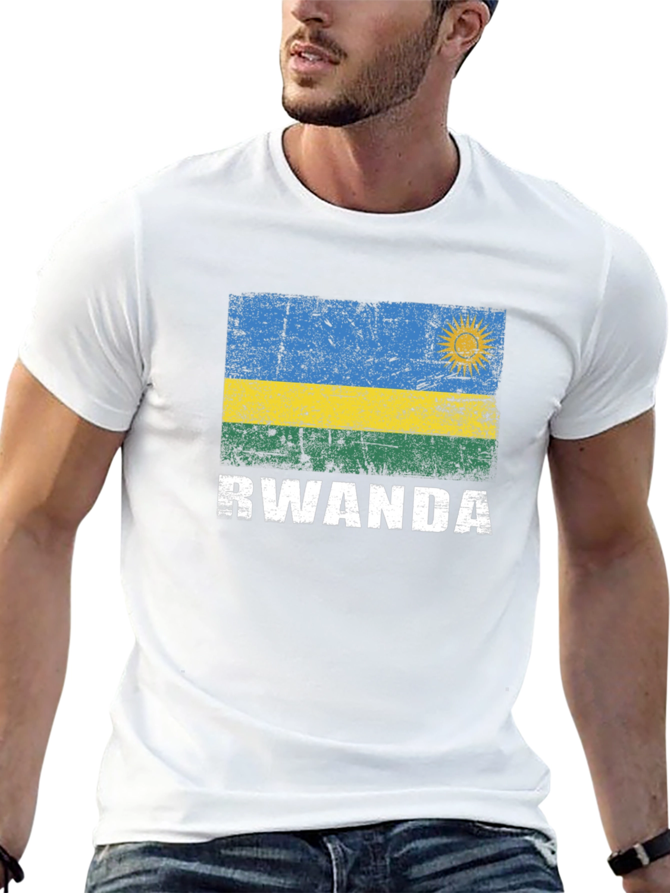 Rwanda Flag Graphic T-Shirt - Patriotic Apparel