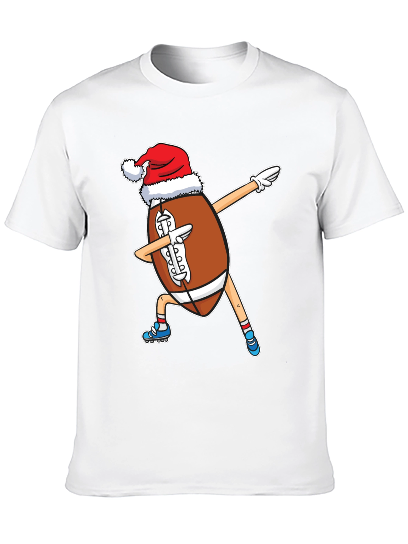 Festive Football Dabbing Santa Hat T-Shirt