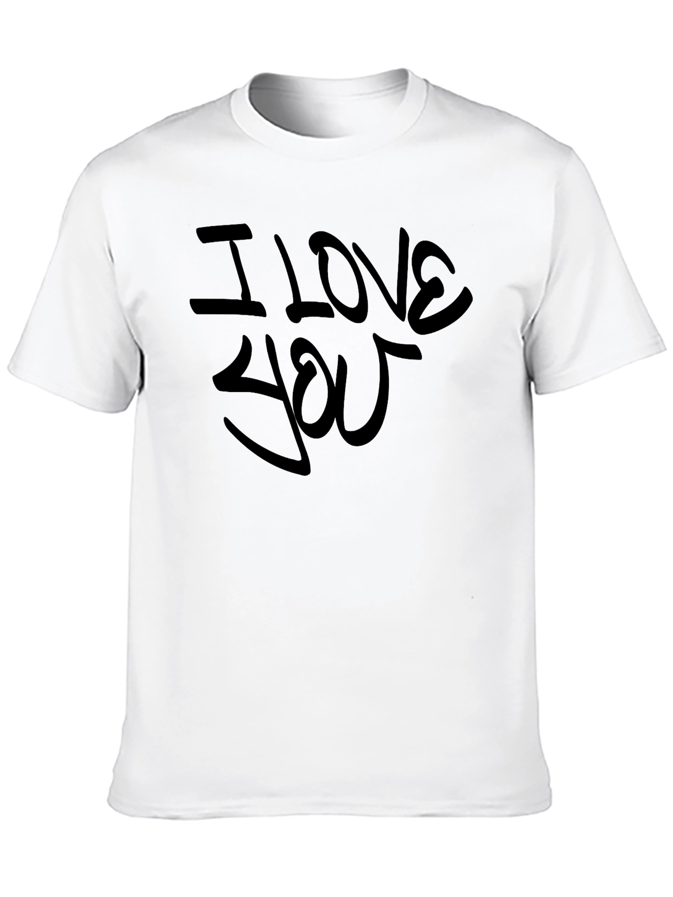 I Love You Black Graphic Tee