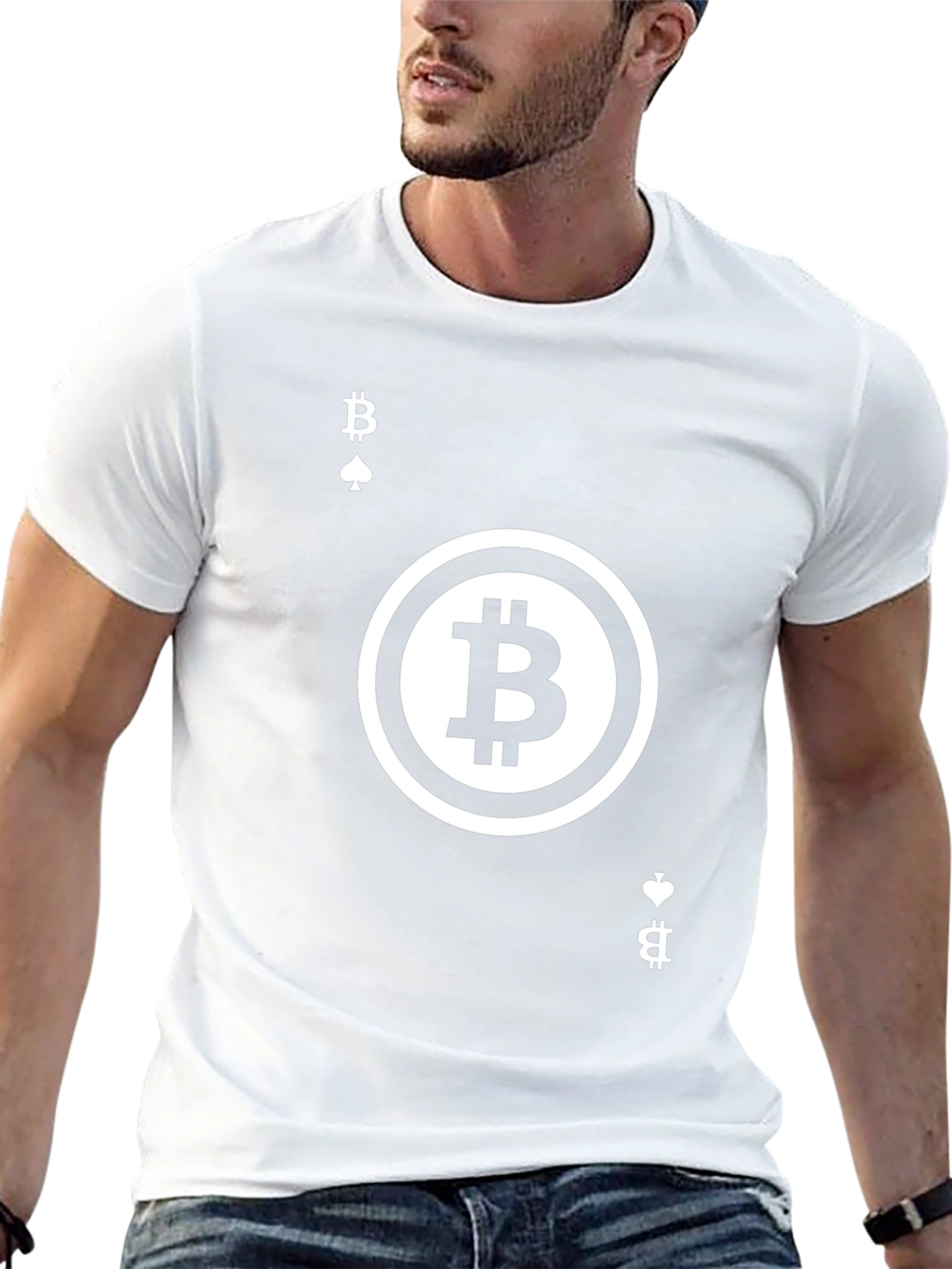 Bitcoin Ace of Spades Black T-Shirt
