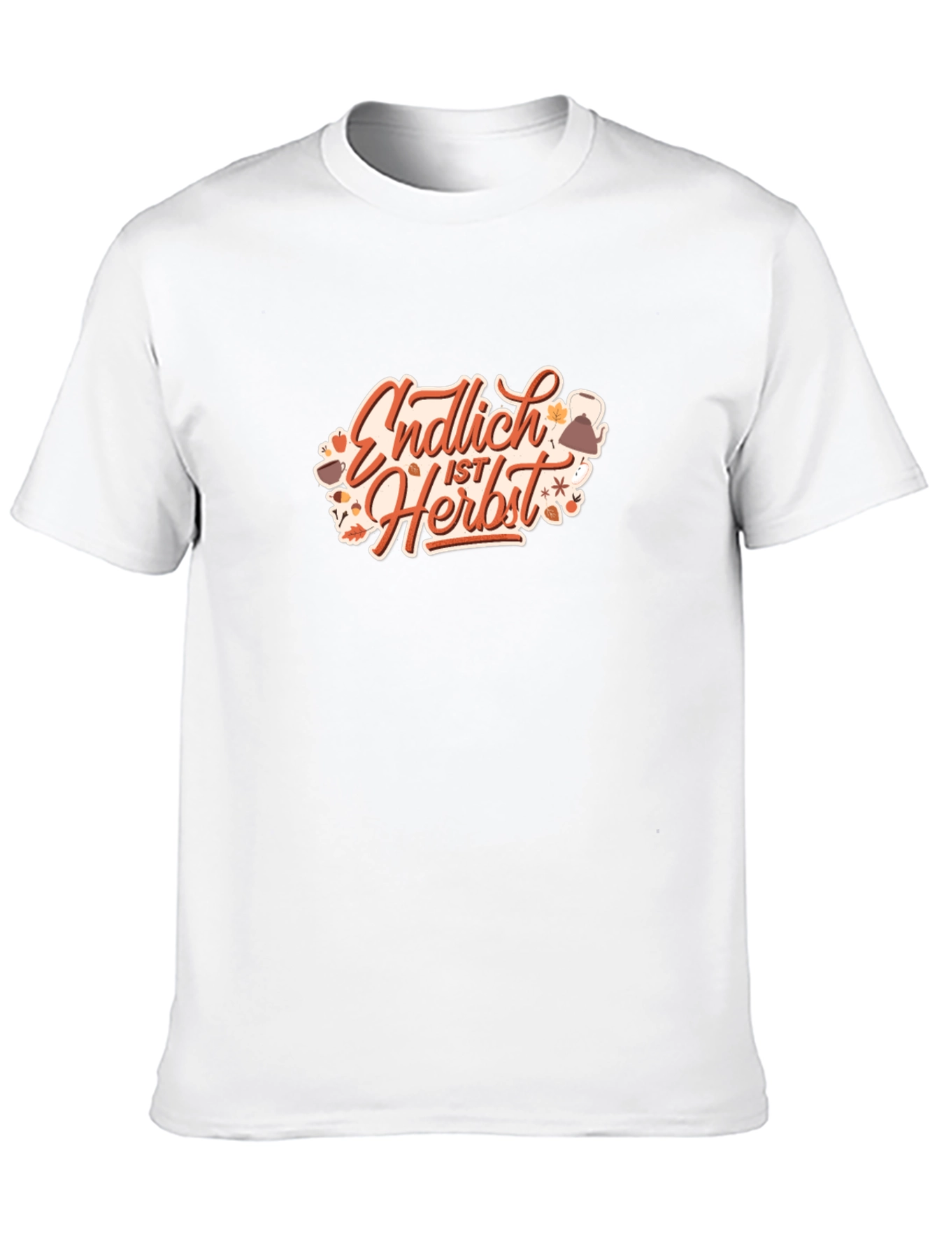 Autumn Is Here Graphic Tee - Black Cotton T-Shirt