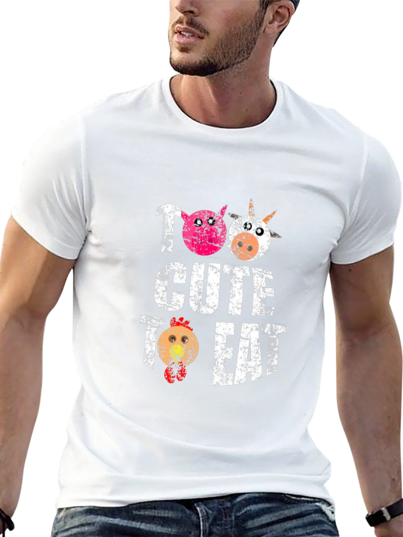 Too Cute To Eat - Farm Animal Lover T-Shirt