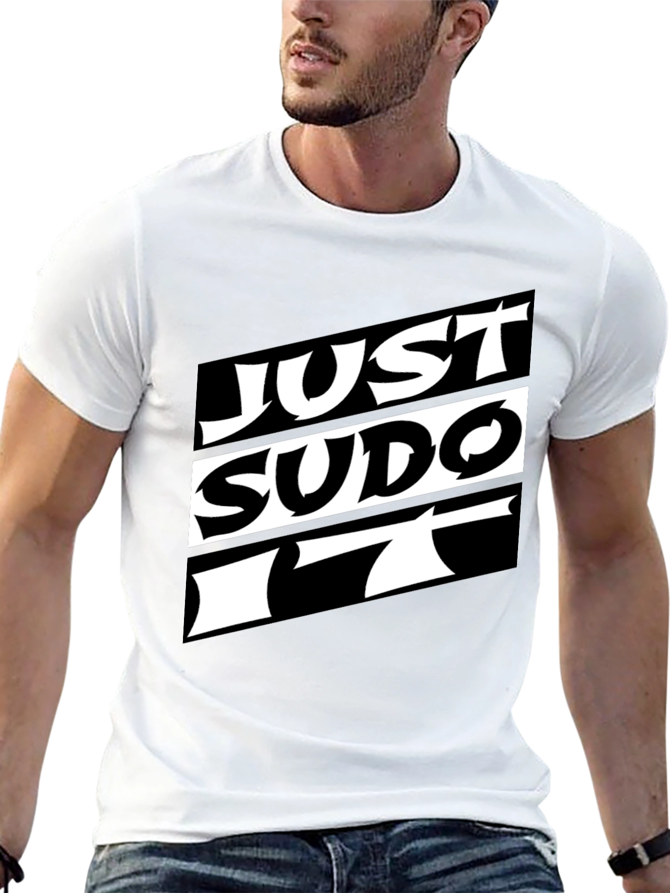 Just Sudo It T-Shirt - Black Graphic Tee