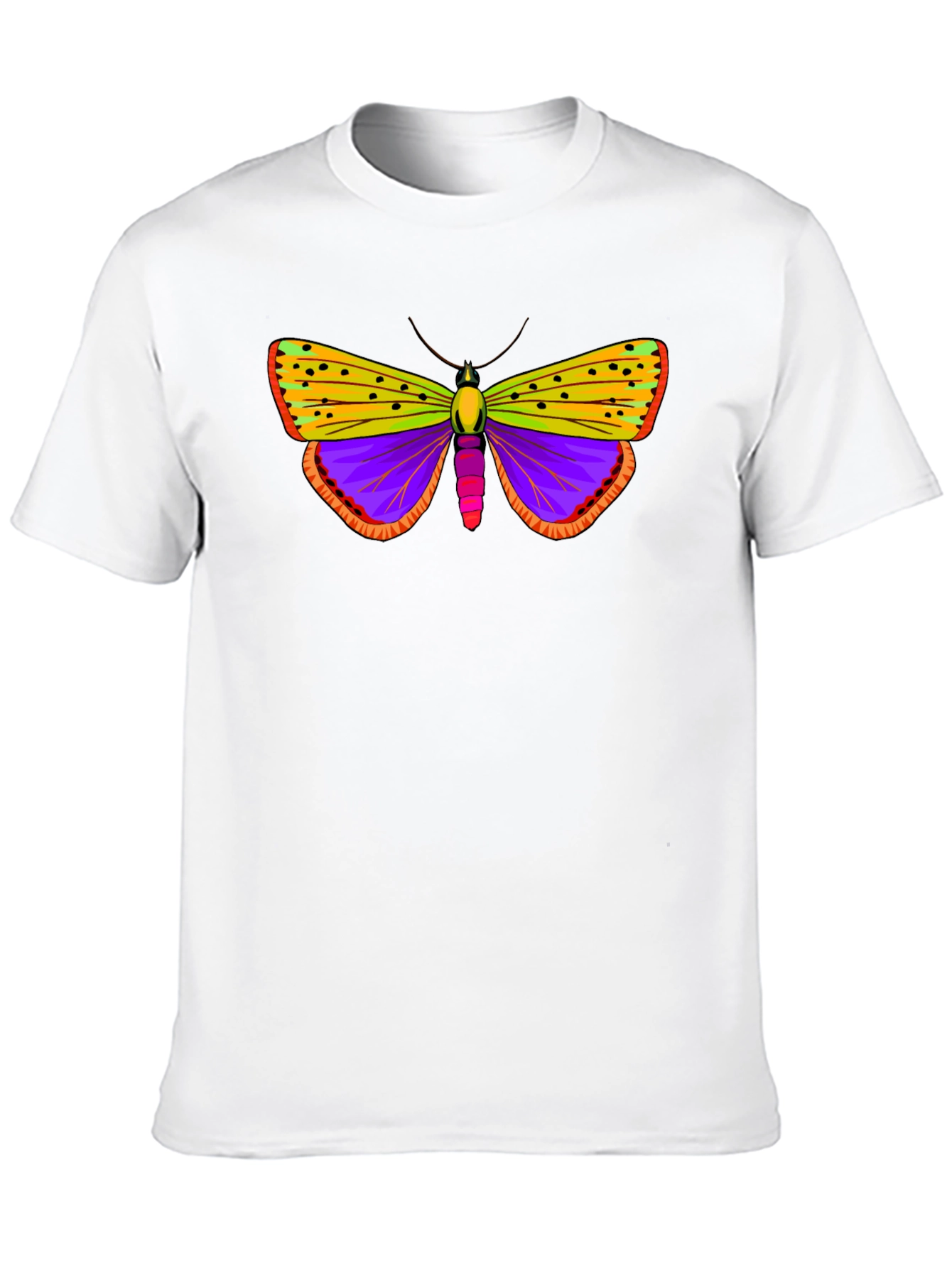 Butterfly Graphic Tee - Black Cotton T-Shirt