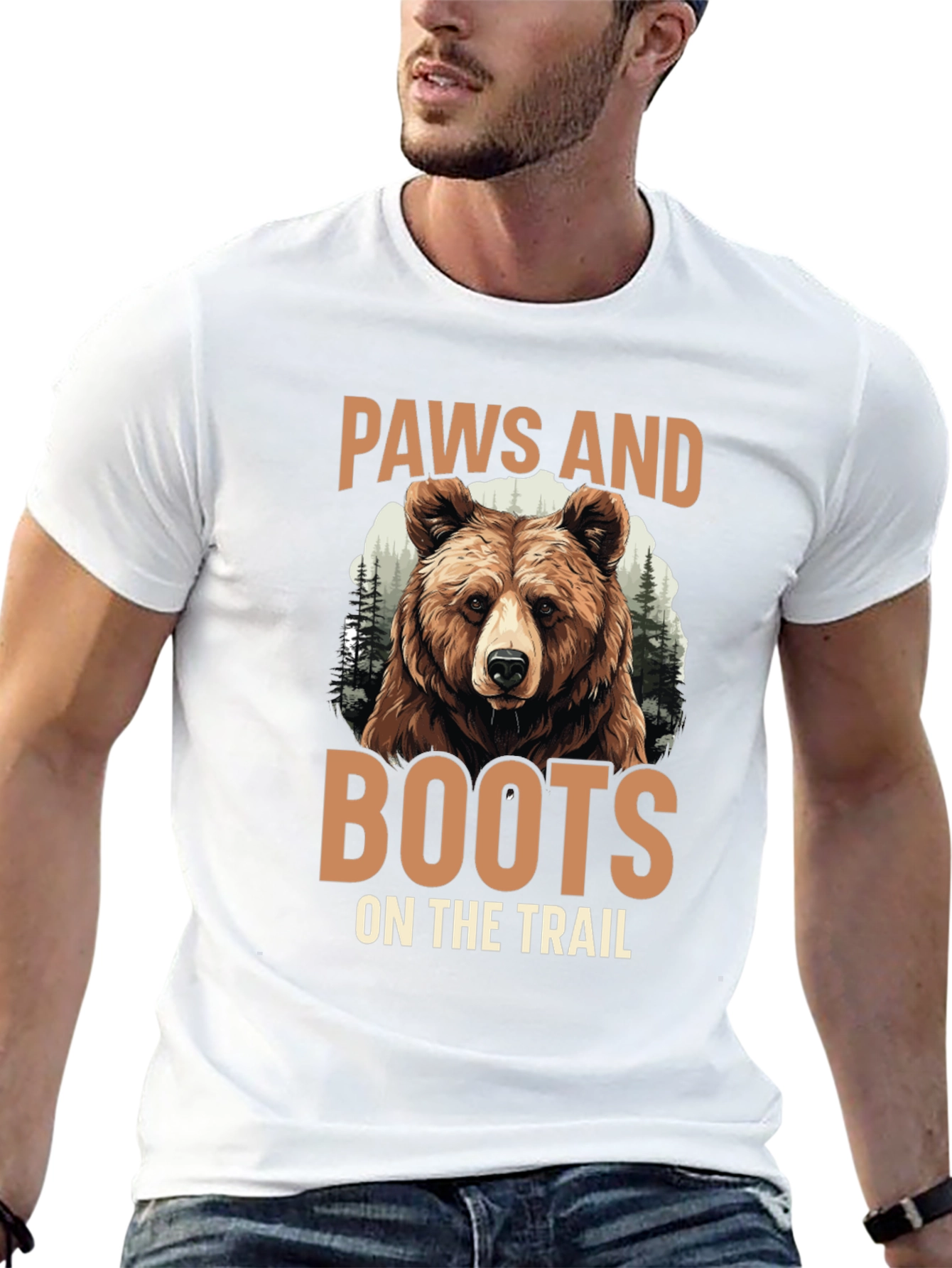 Paws and Boots Bear Graphic Tee