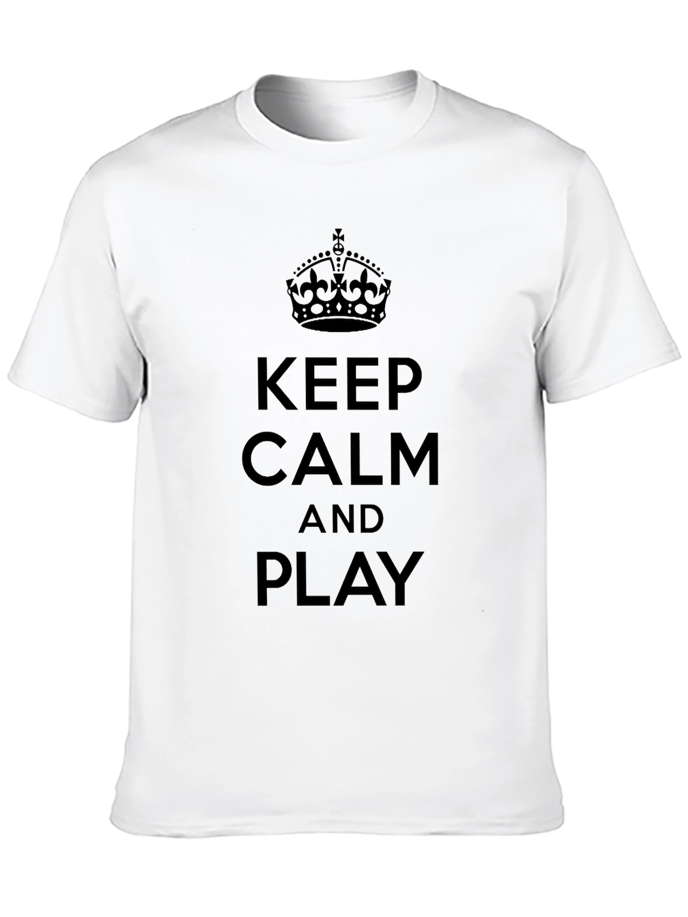 Keep Calm and Play Black Graphic Tee