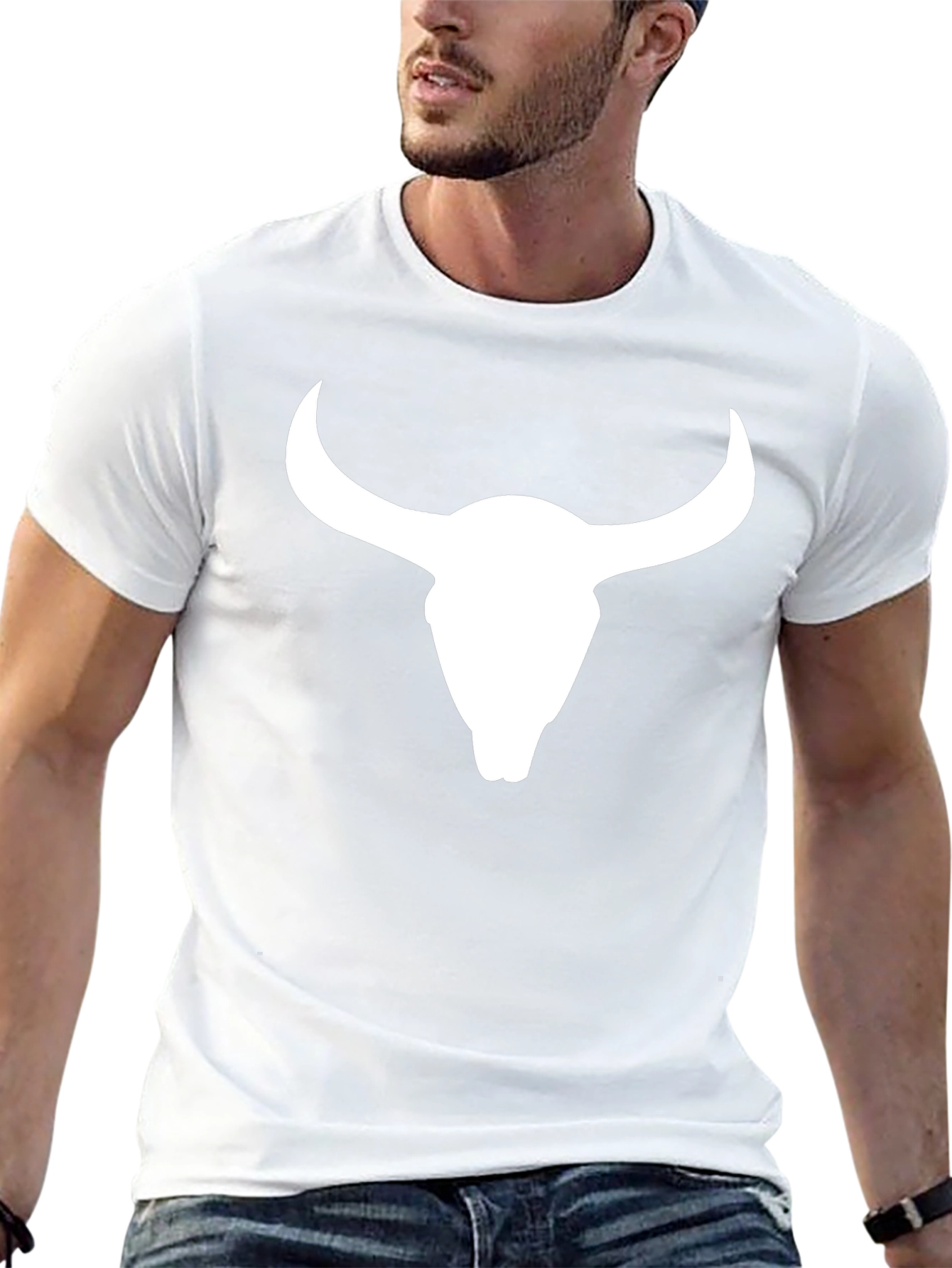 Bull Skull Graphic Tee - Classic Comfort