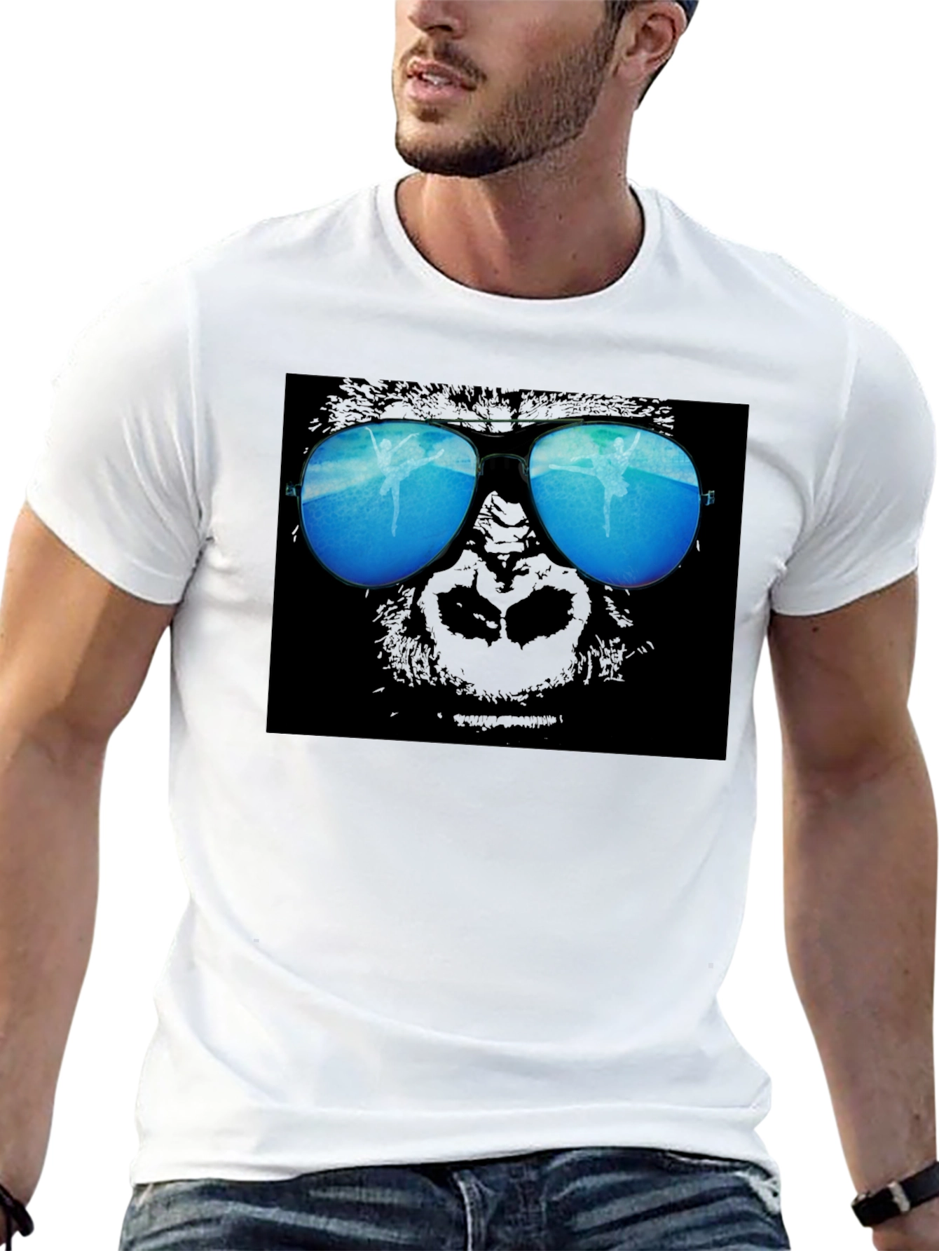 Cool Gorilla Shades Graphic T-Shirt