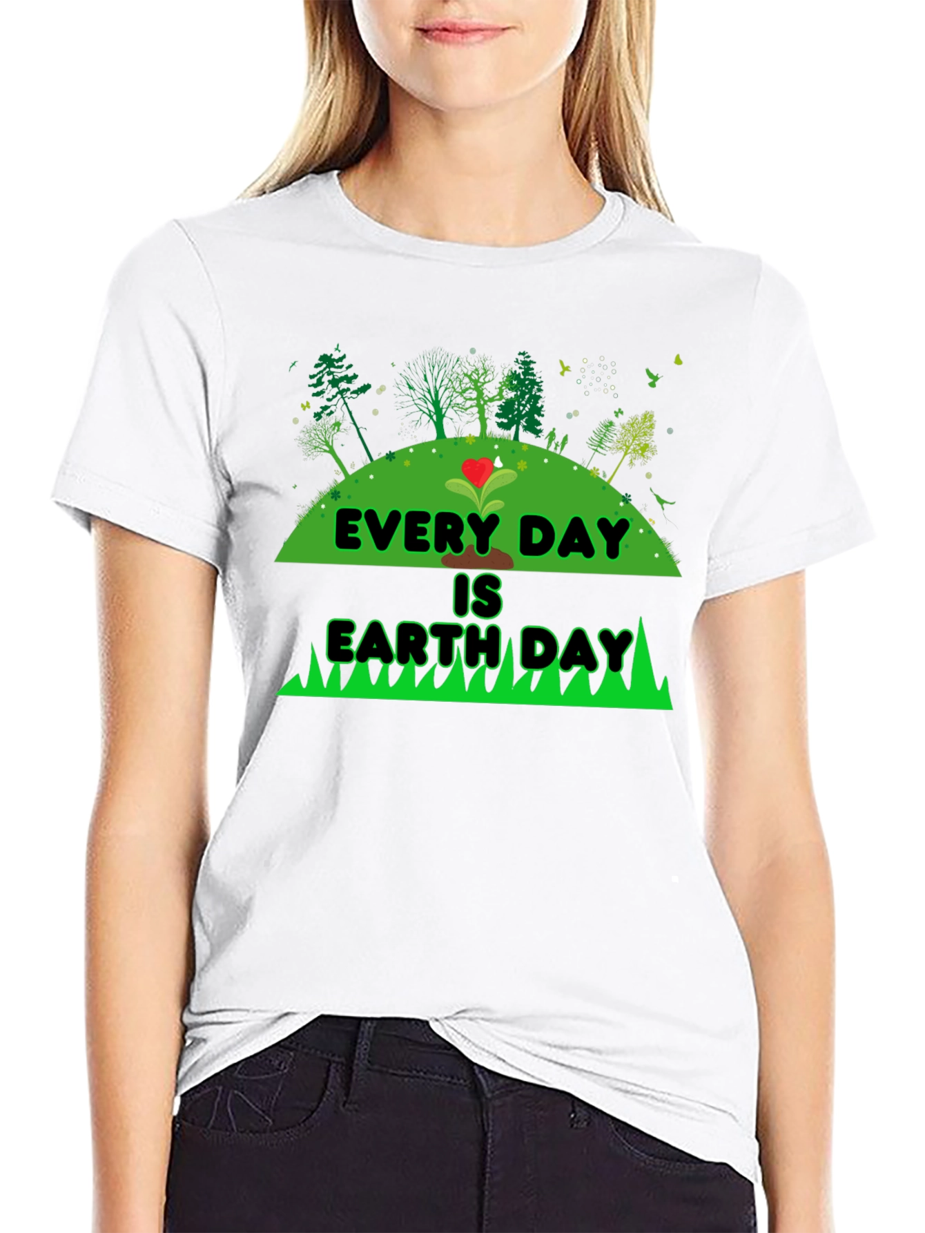 Every Day is Earth Day Black Graphic Tee