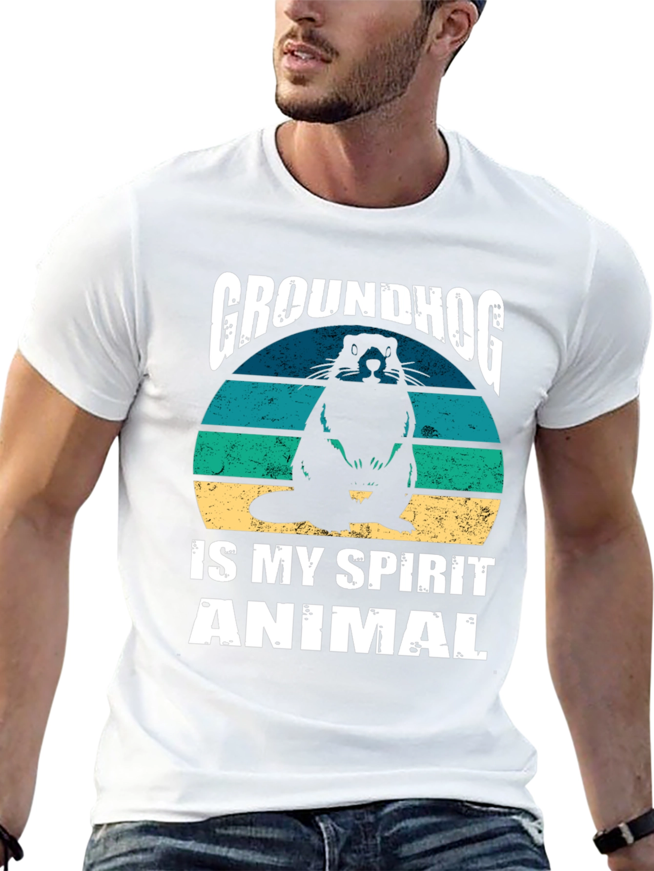 Groundhog Spirit Animal Graphic T-Shirt