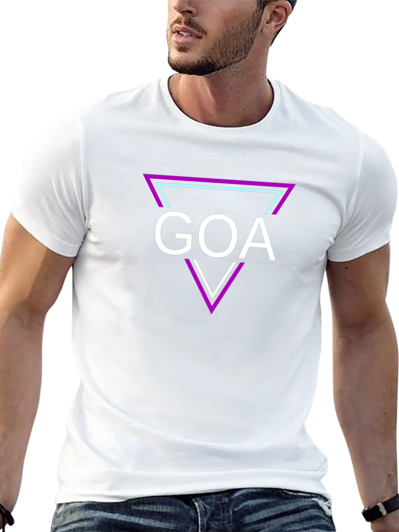 GOA Triangle Graphic T-Shirt - Casual Stylish Tee