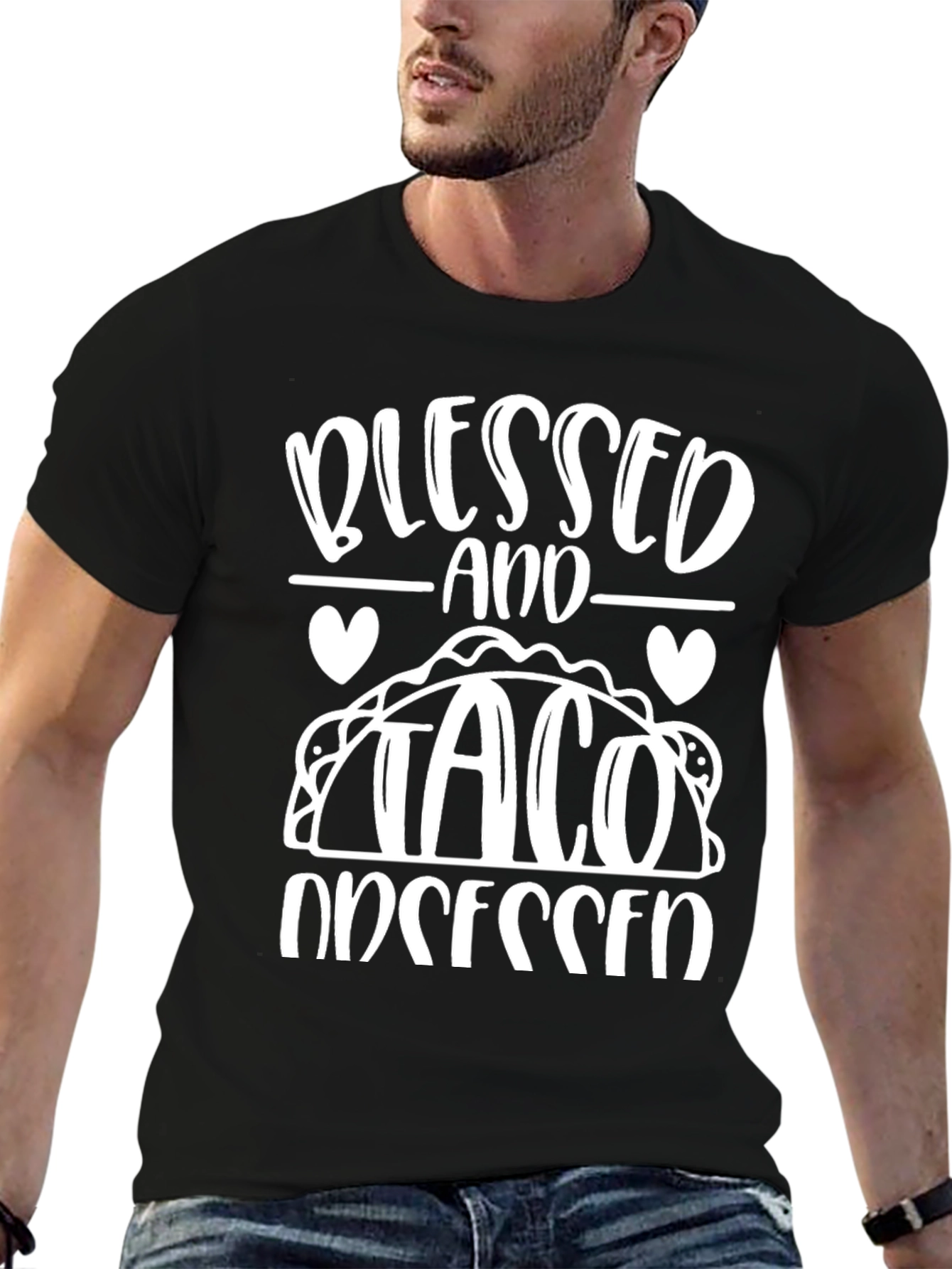 Blessed and Taco Obsessed Graphic T-Shirt