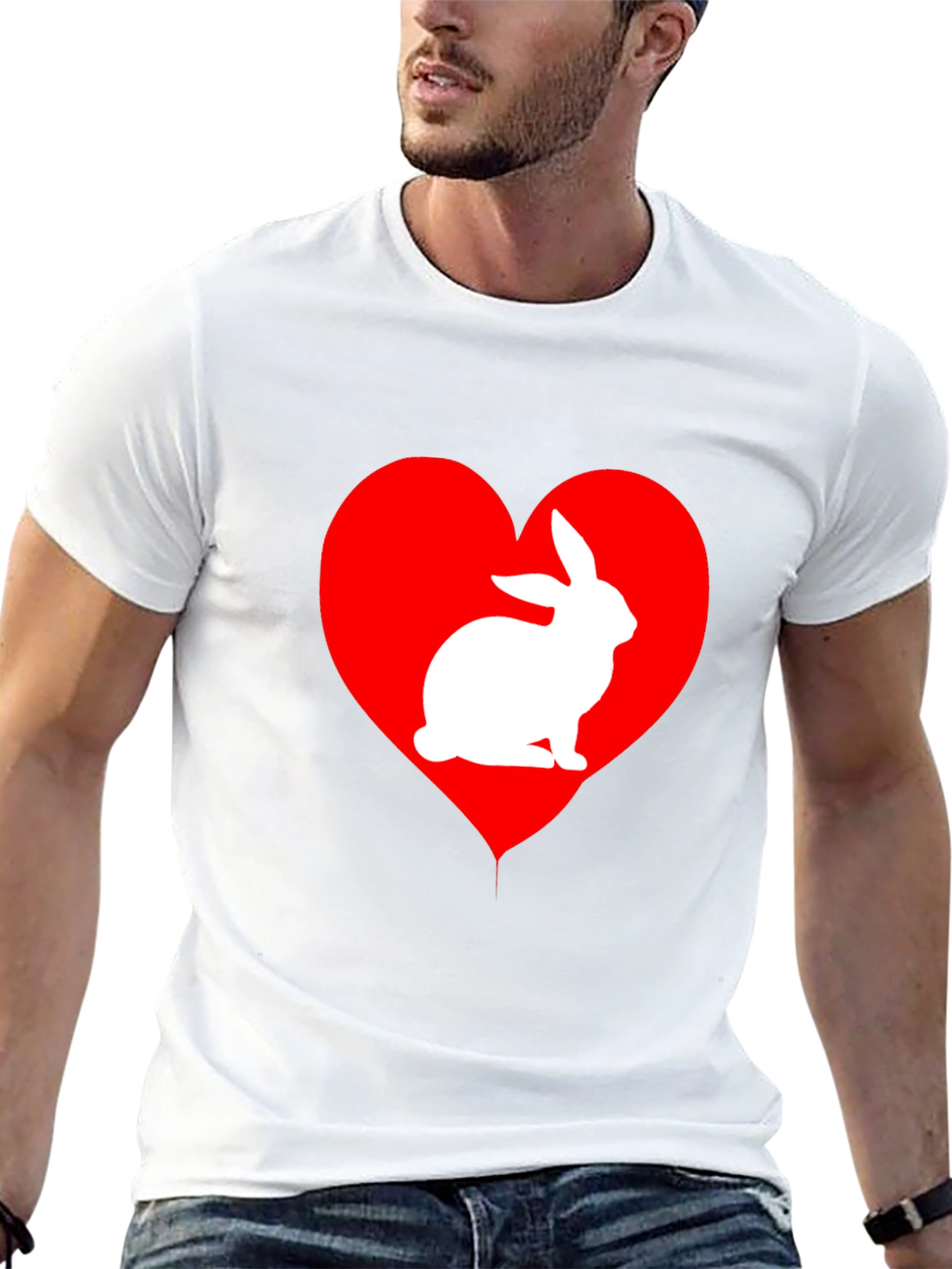 Rabbit Heart Graphic T-Shirt