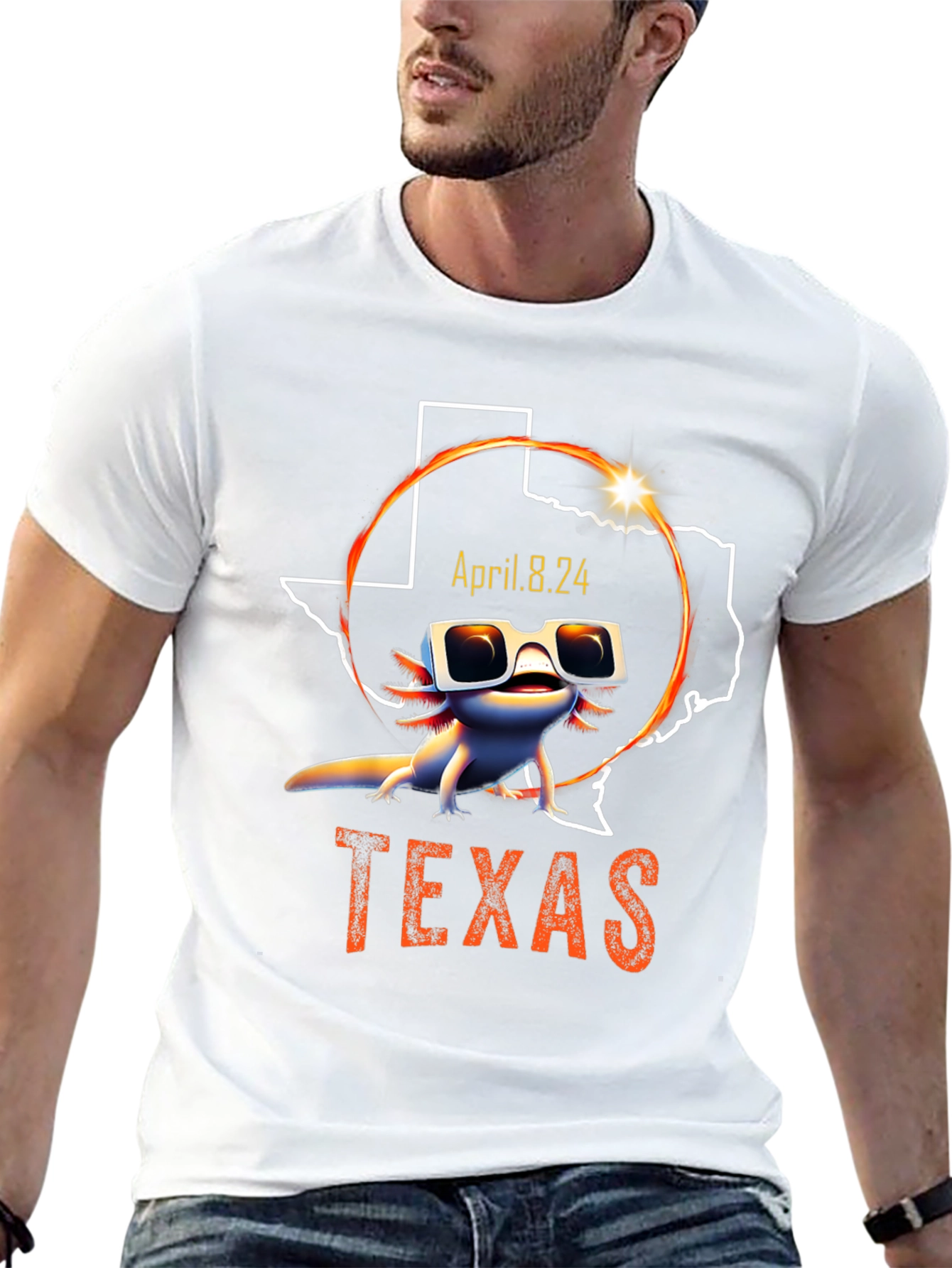Texas Eclipse 2024 Axolotl T-Shirt