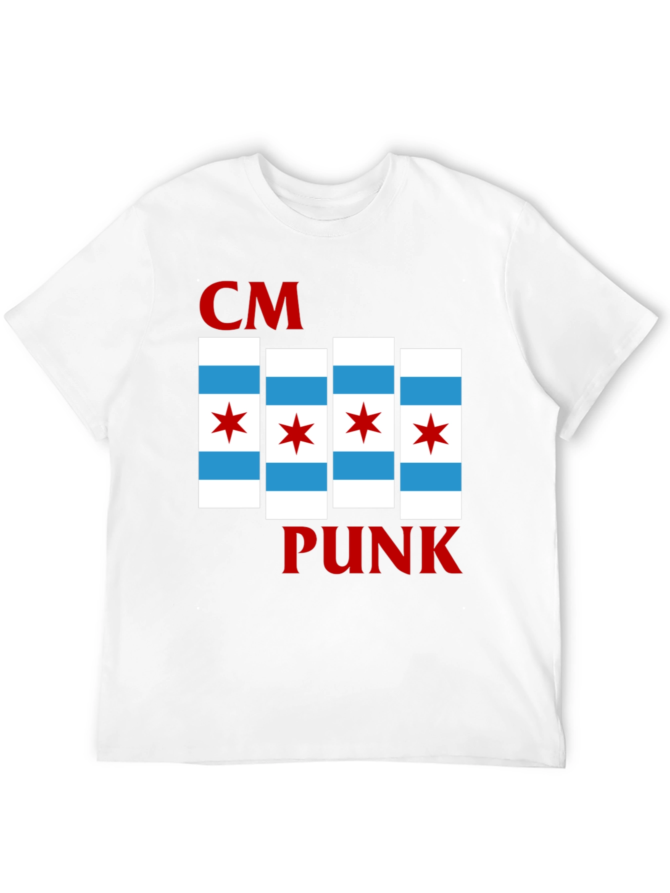 CM Punk Chicago Flag T-Shirt - Bold Graphic Tee