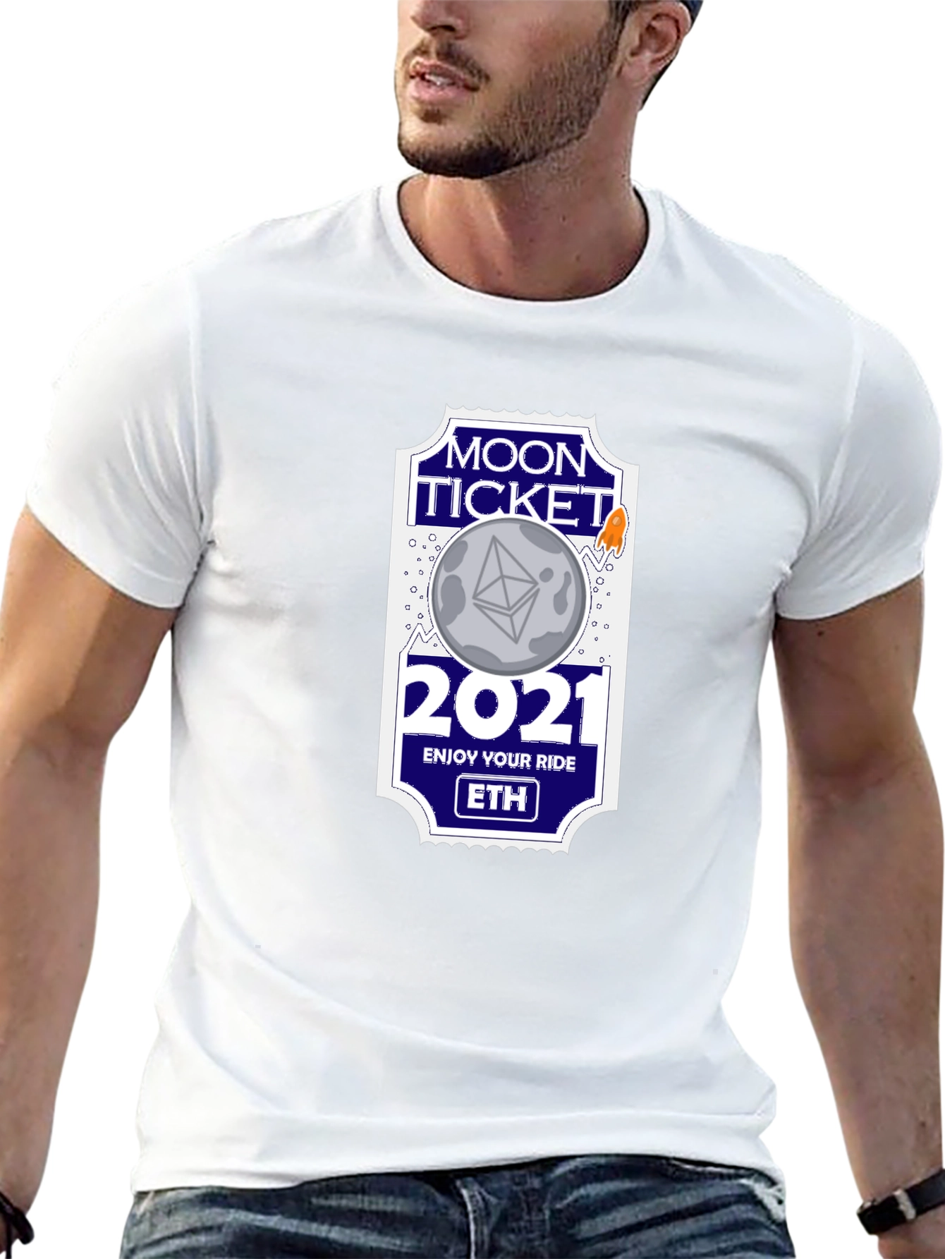 Moon Ticket 2021 ETH Black T-Shirt