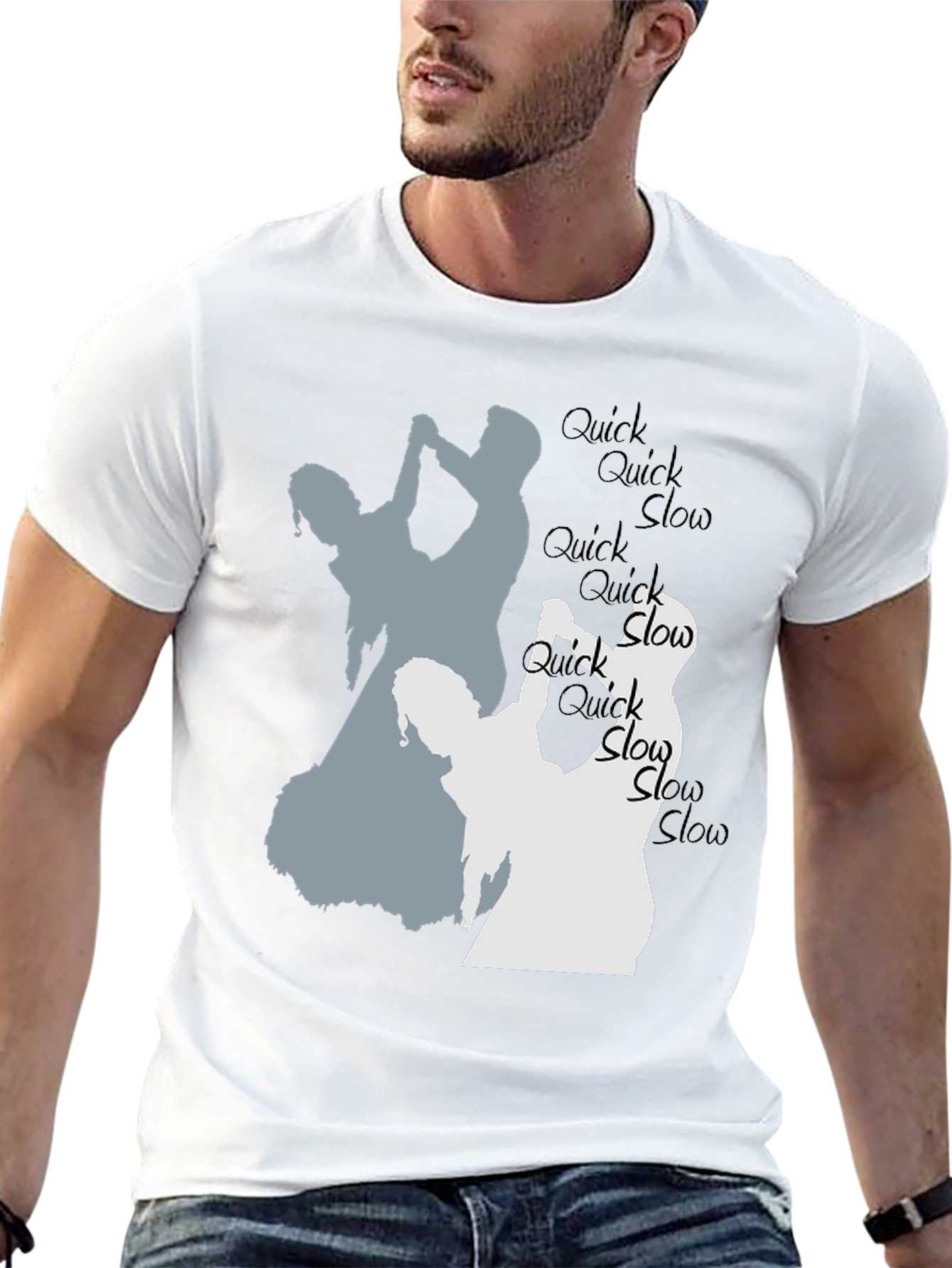 Dance Silhouette Graphic Tee - Quick Quick Slow Dance