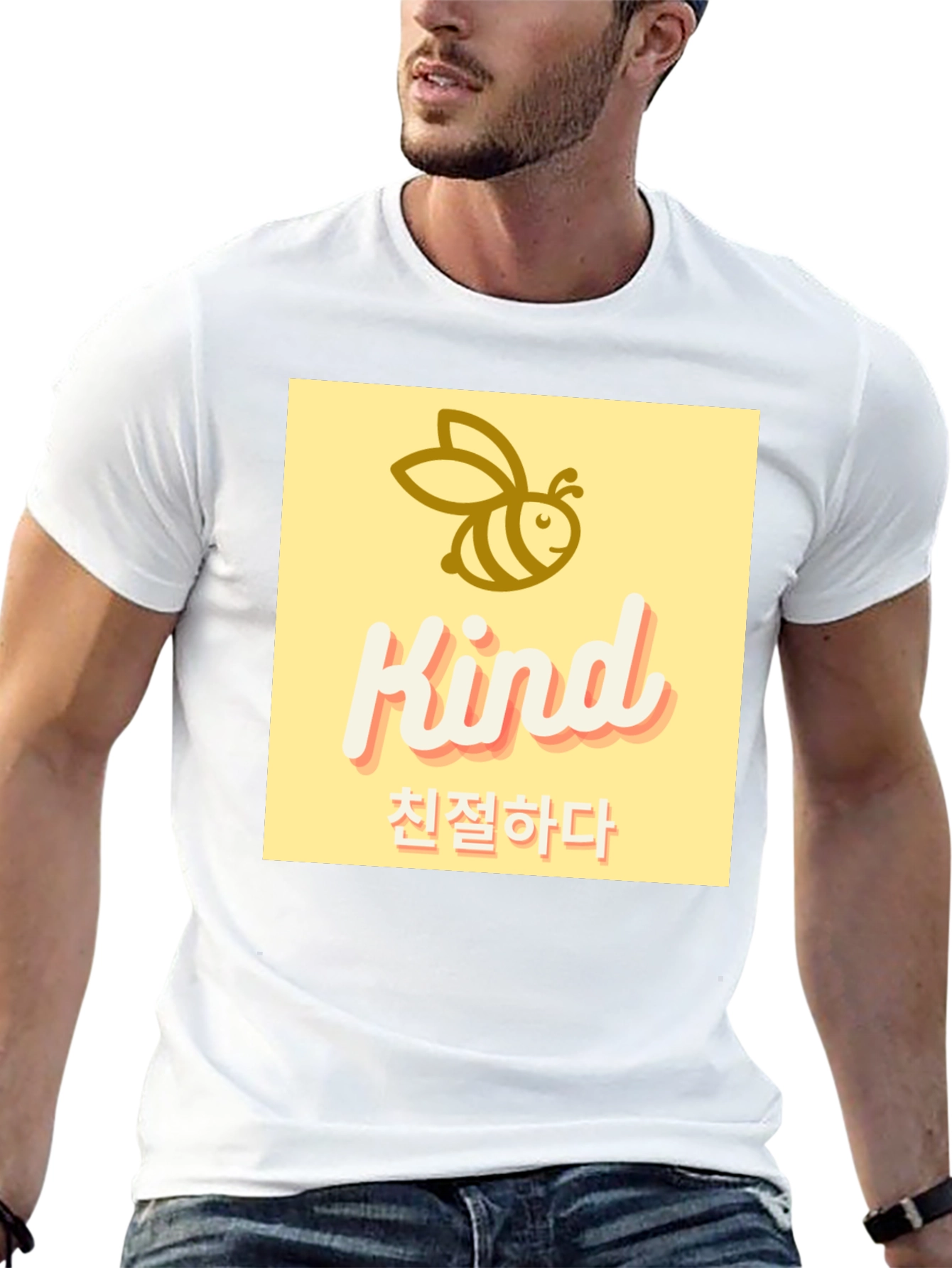 Bee Kind Graphic Tee - Korean Translation