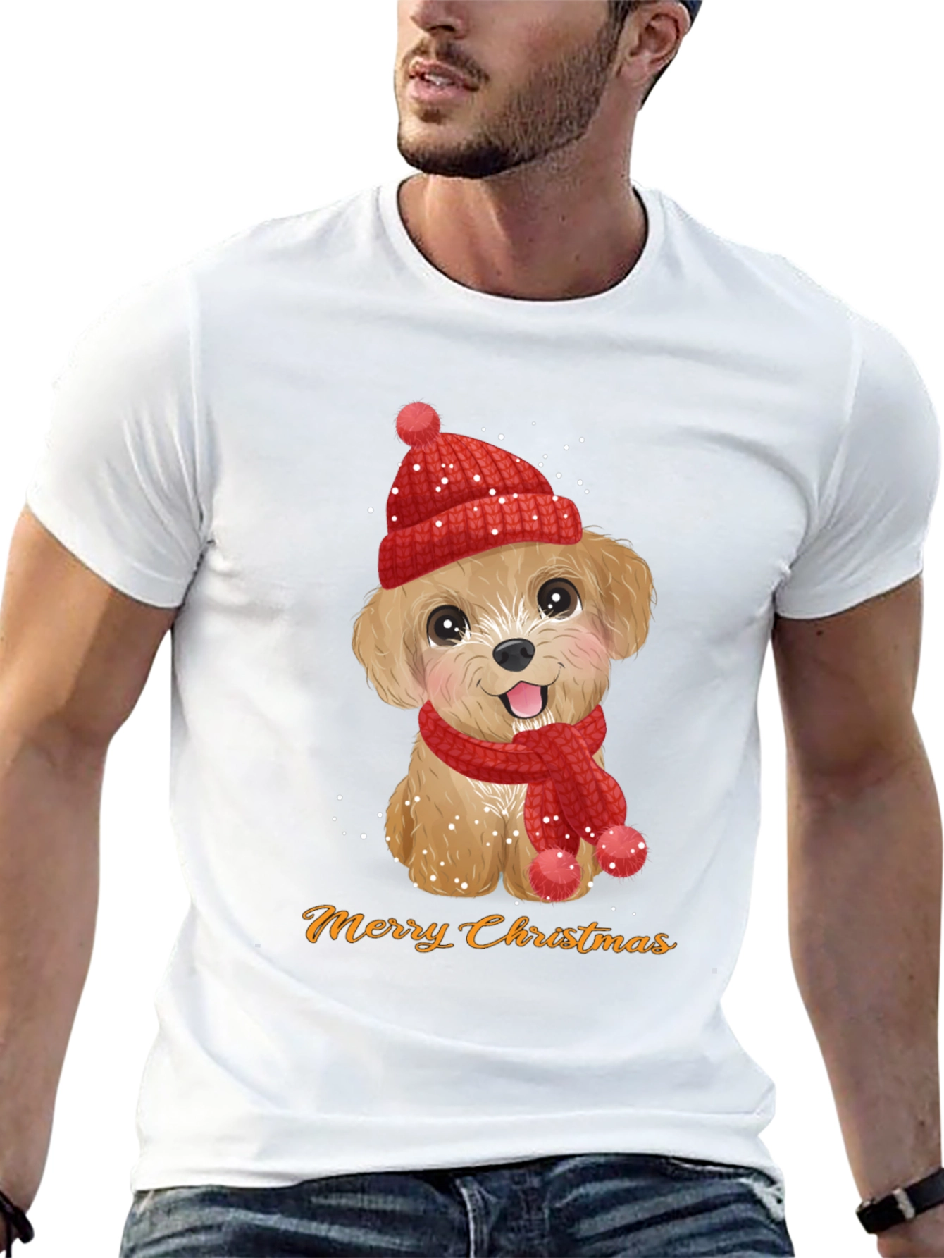 Festive Puppy Christmas T-Shirt