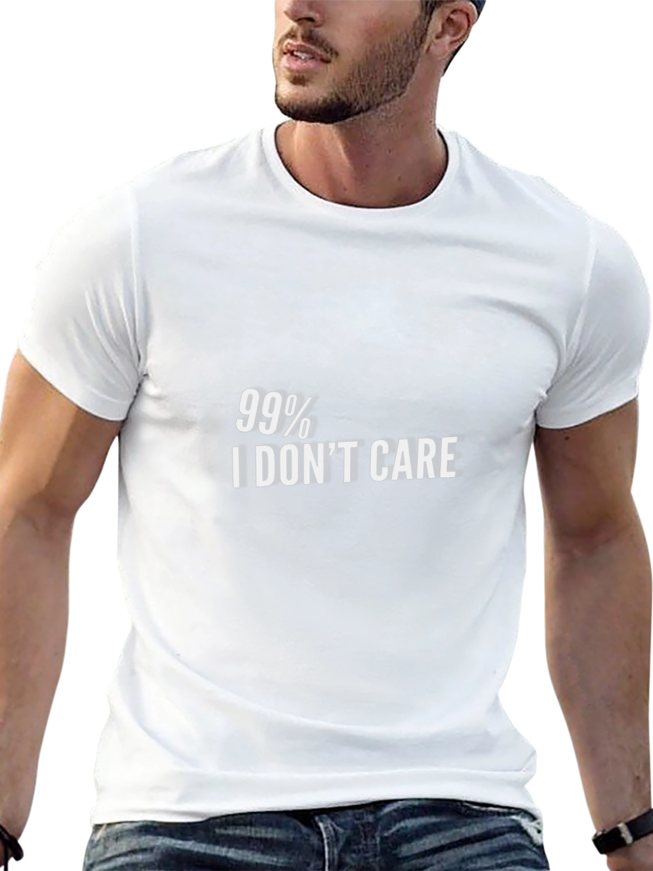 99% I Dont Care Graphic Tee - Black