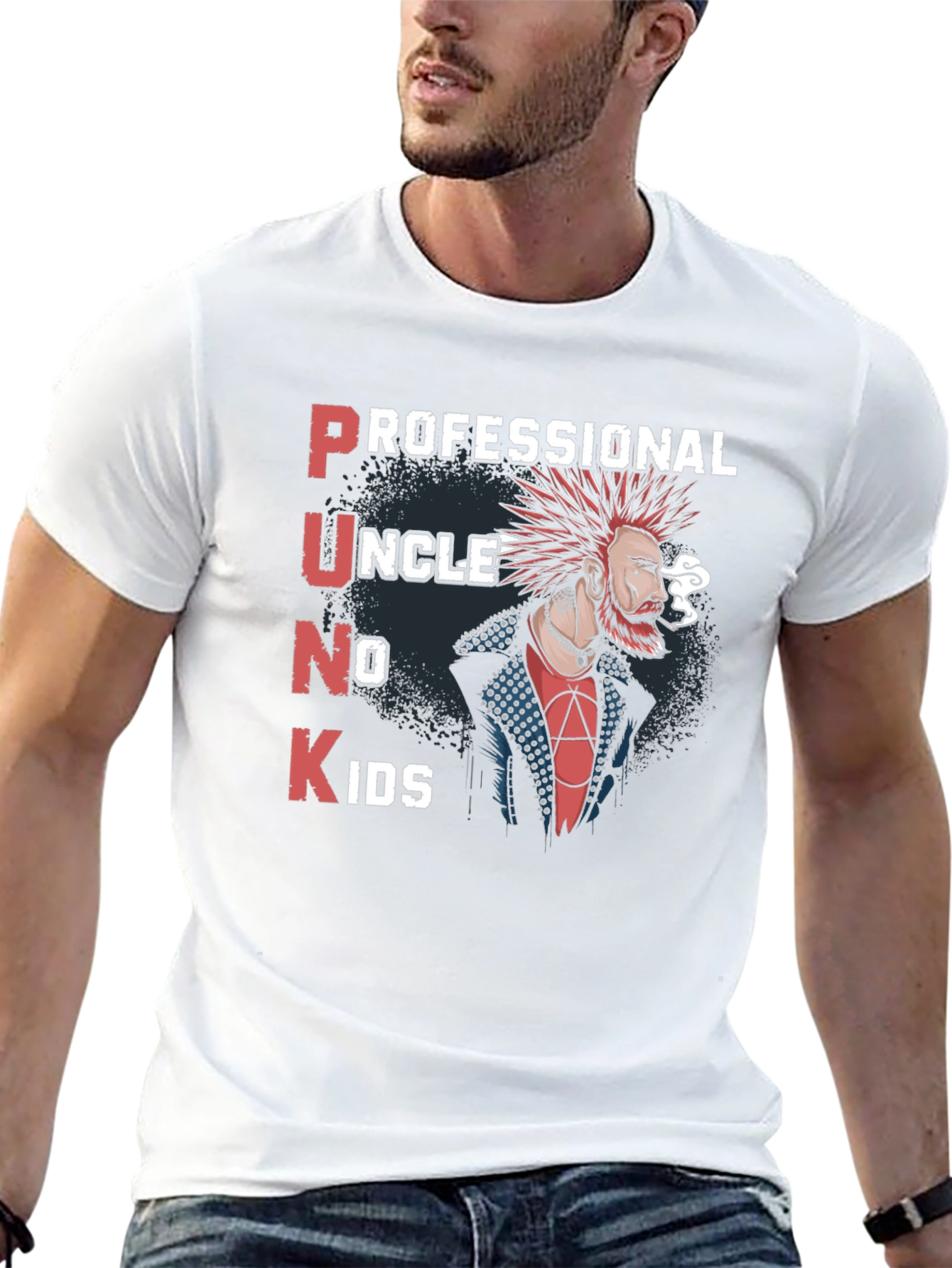 Professional Punk Uncle No Kids Black T-Shirt