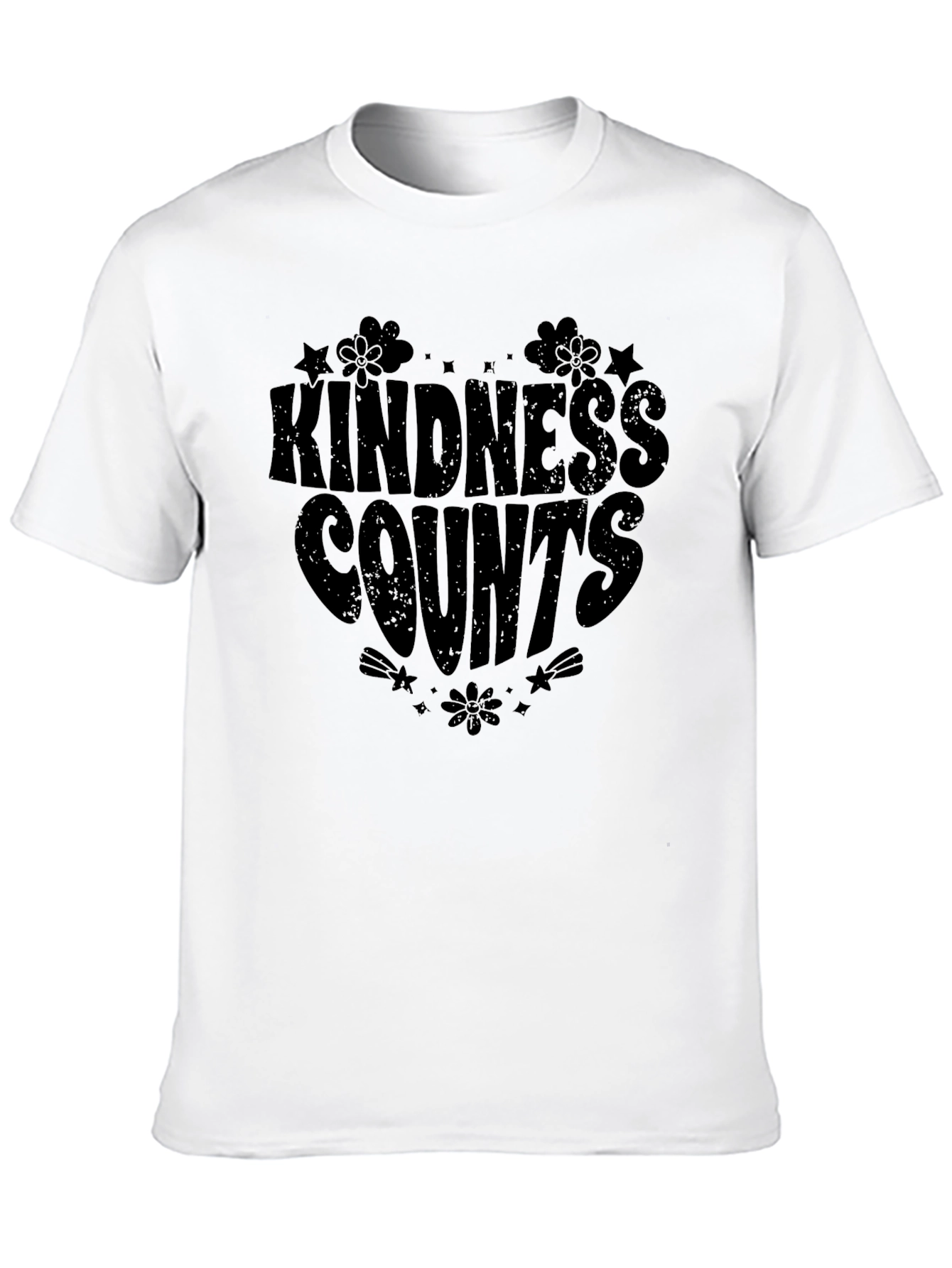 Kindness Counts Black Graphic T-Shirt
