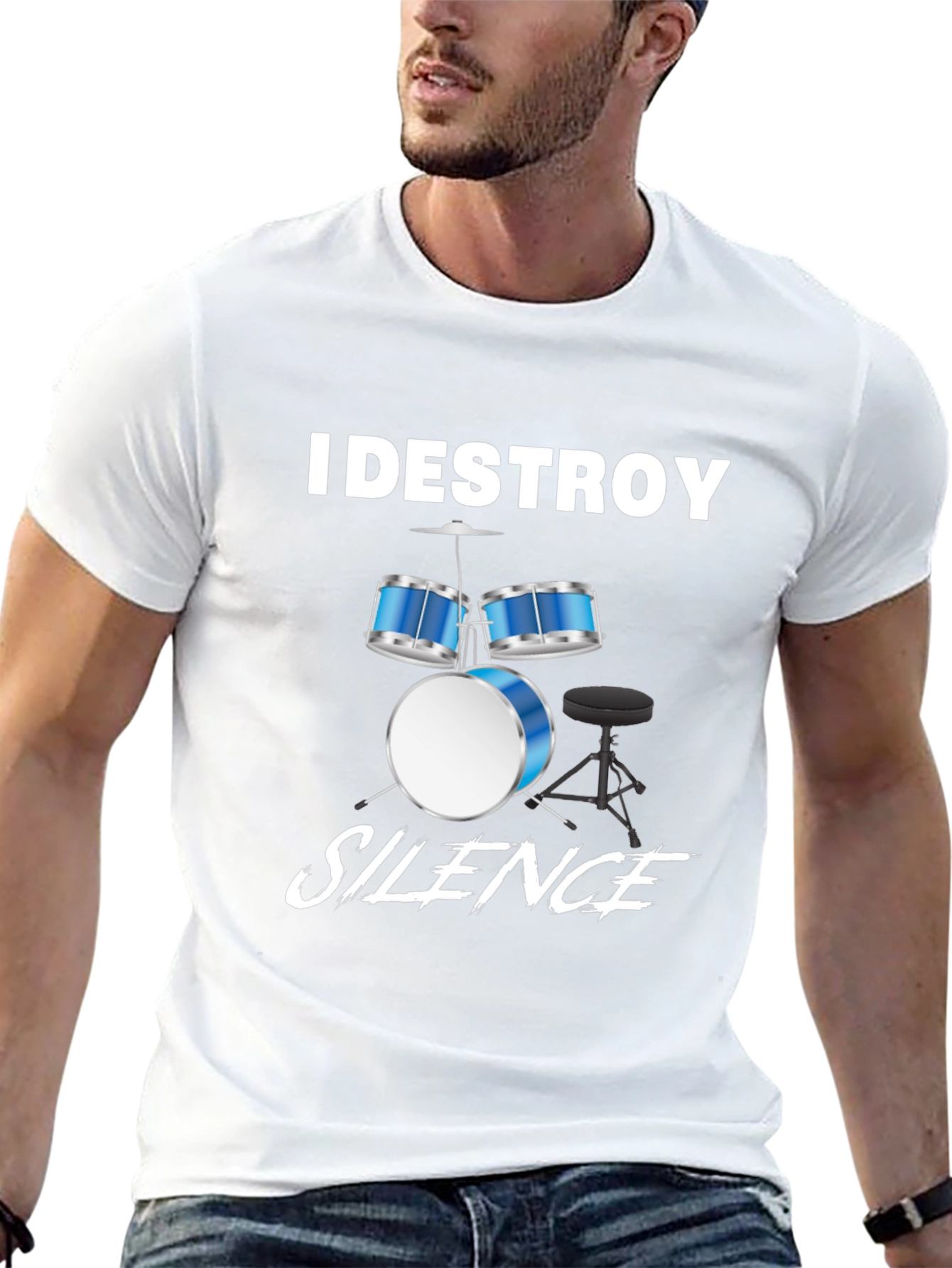 I Destroy Silence Drummer T-Shirt