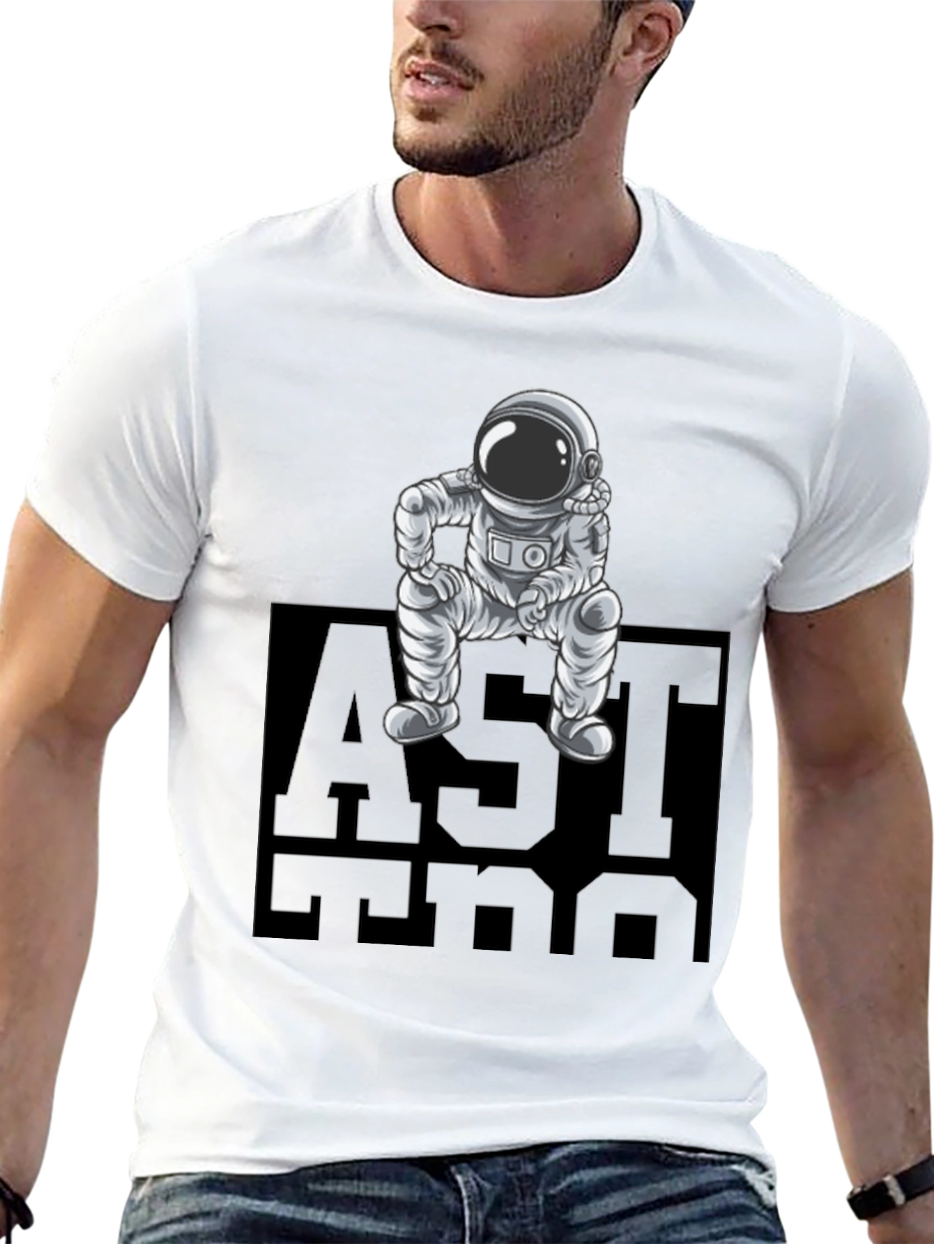 Astronaut Graphic Tee - Cool Space Design