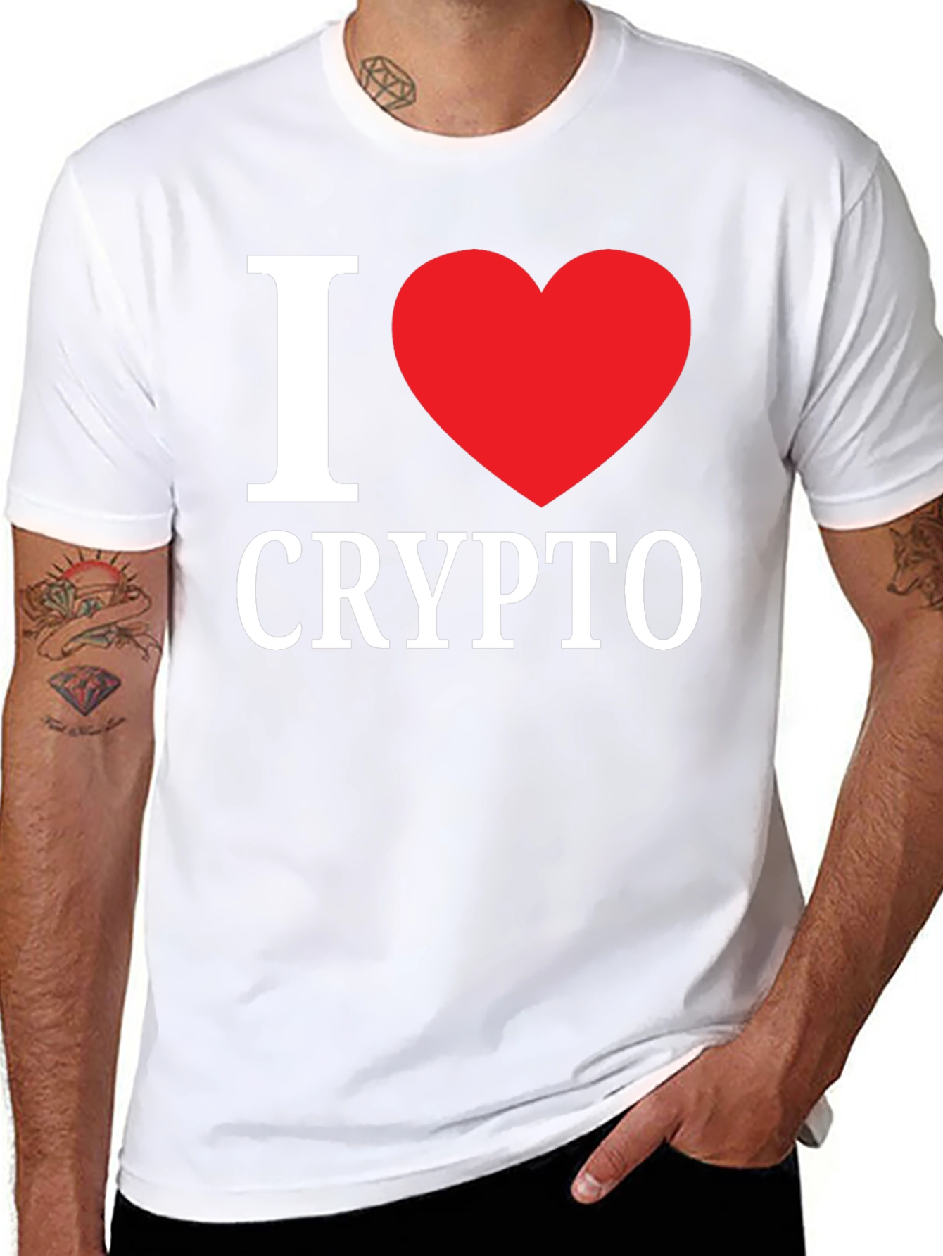 I Heart Crypto Graphic T-Shirt