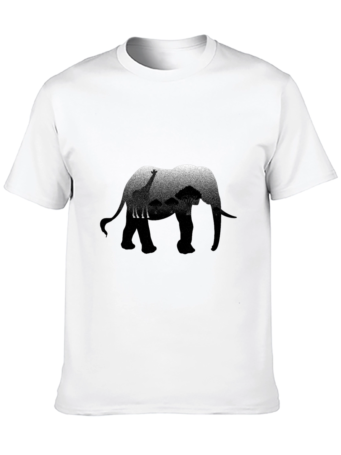 Elephant Safari Graphic Print T-Shirt