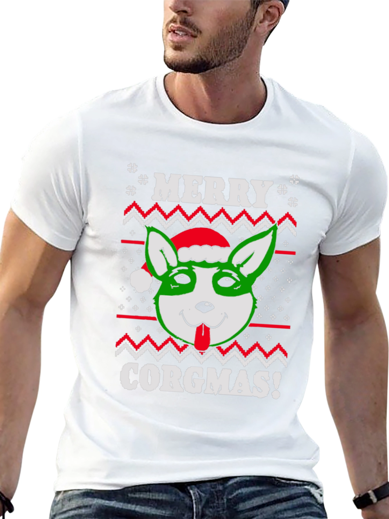 Merry Corgmas Ugly Christmas T-Shirt