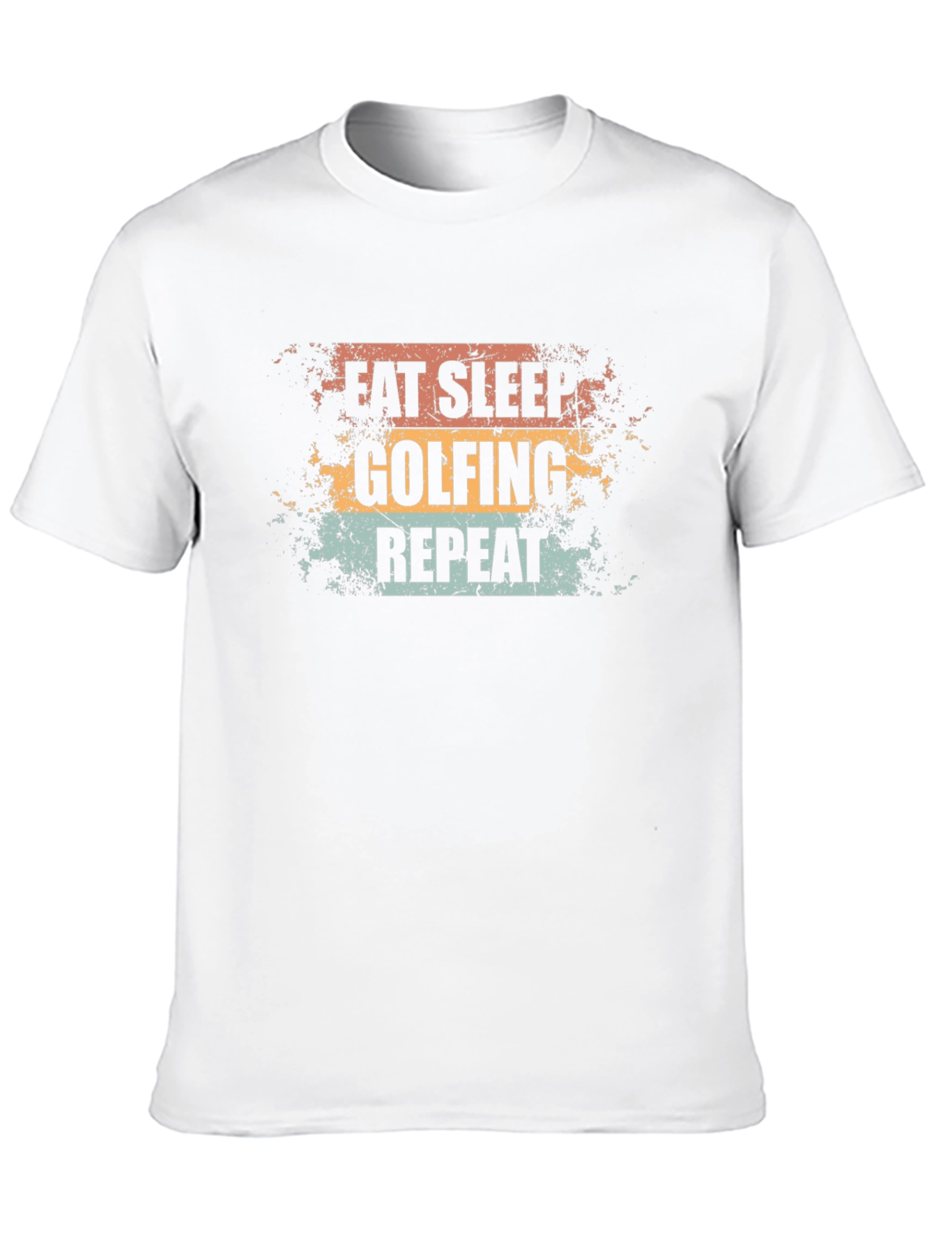 Eat Sleep Golfing Repeat Graphic Tee - Black