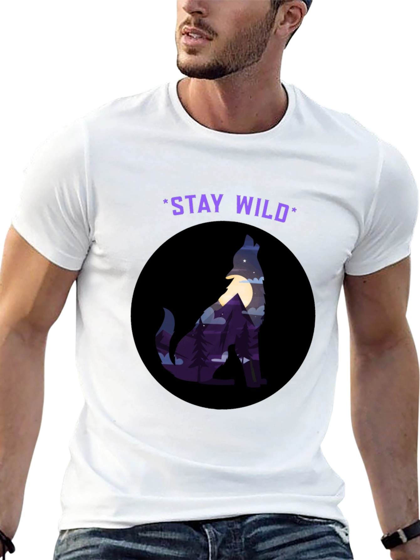 Stay Wild Wolf Graphic Tee