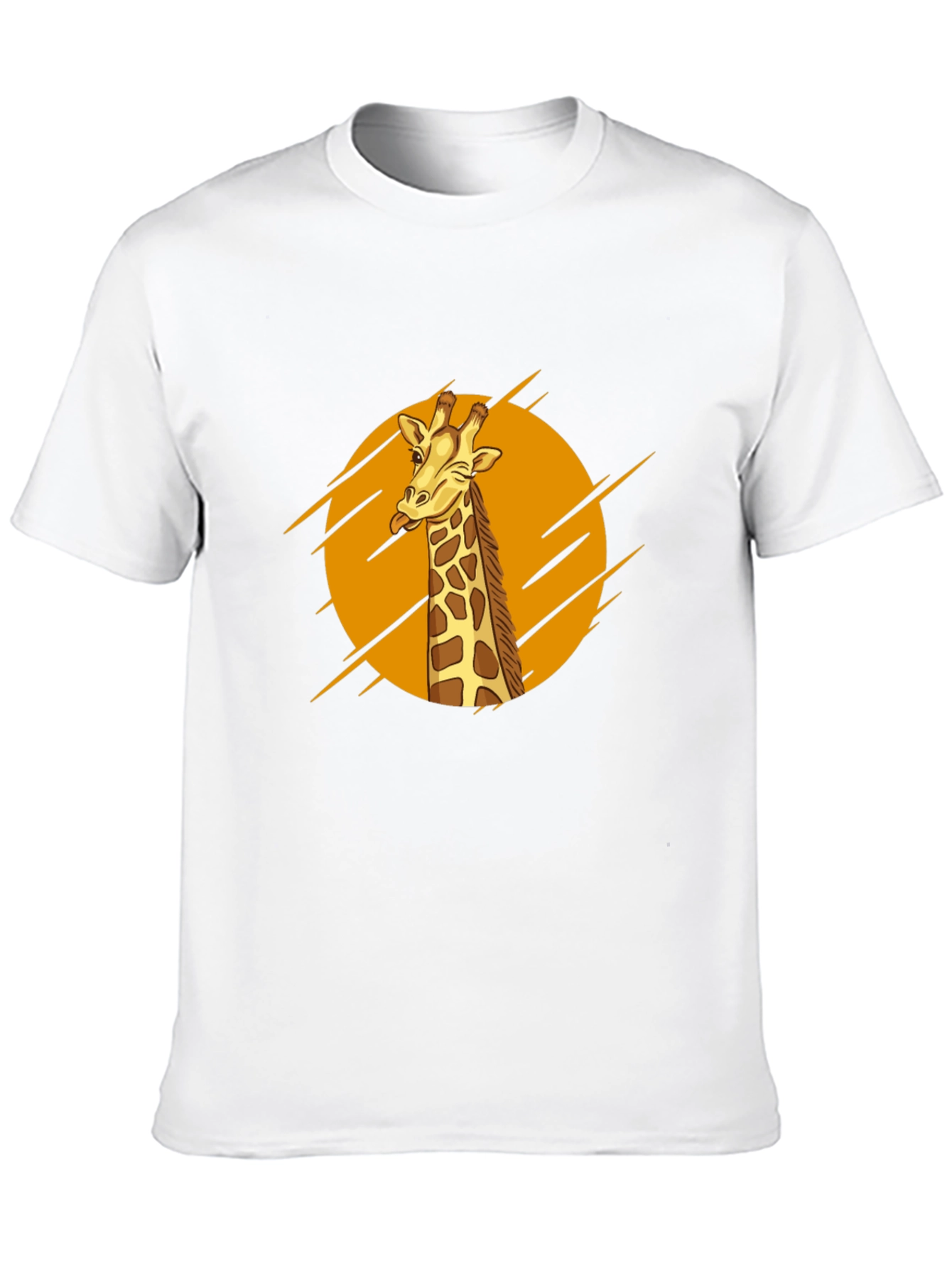 Funny Giraffe Graphic T-Shirt - Black Cotton Tee