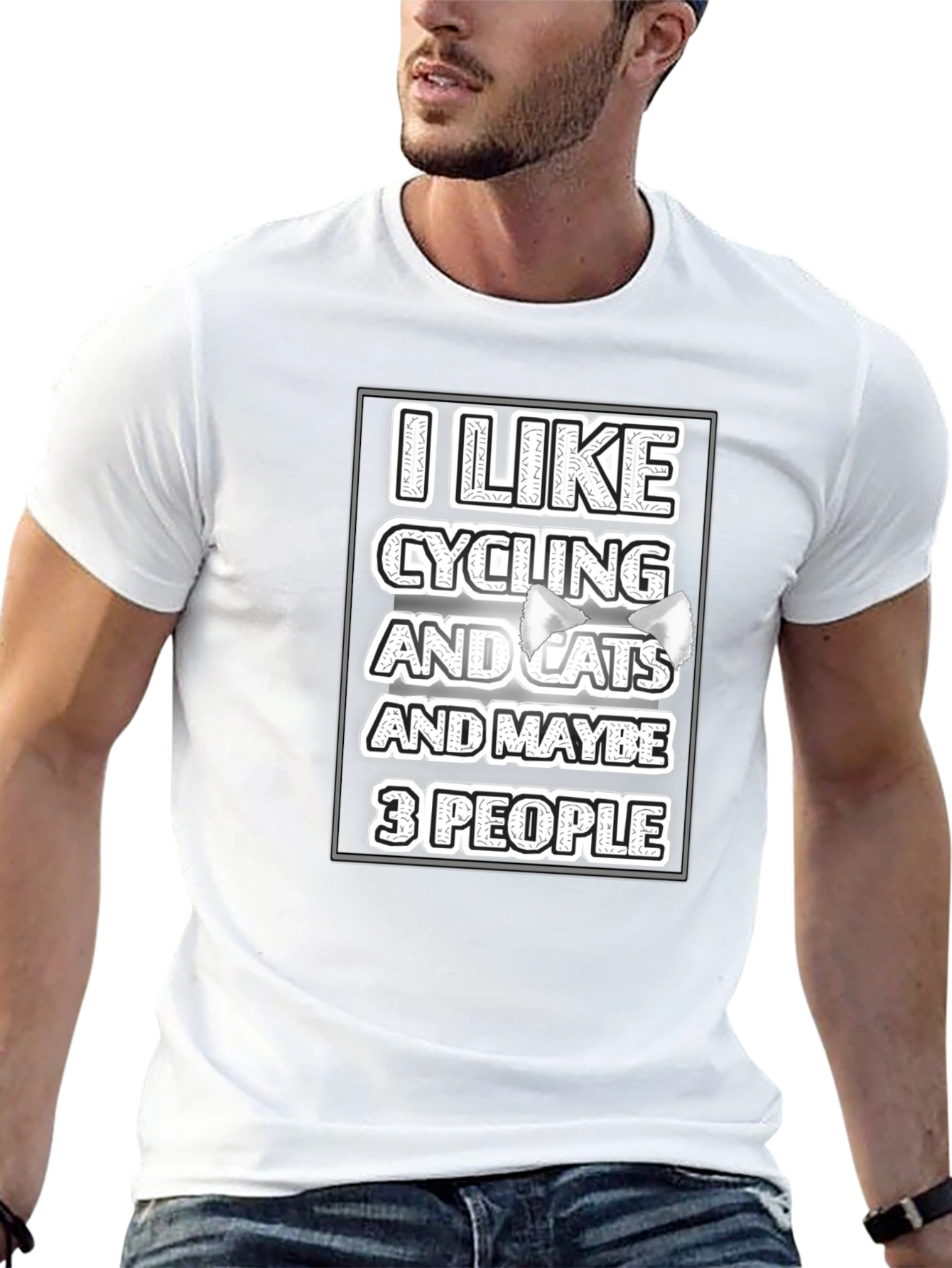 I Like Cycling and Cats T-Shirt