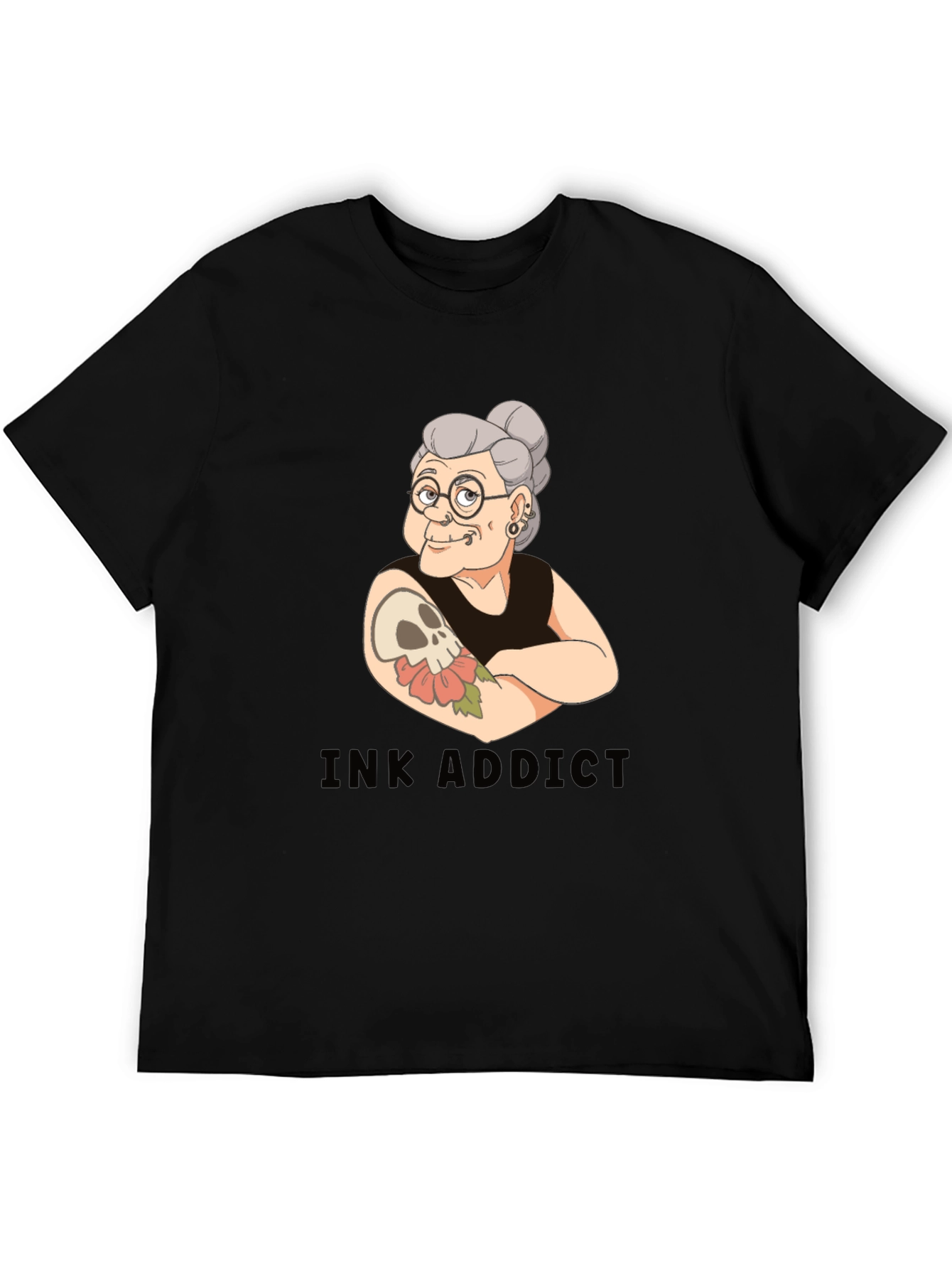 Ink Addict Graphic T-Shirt - Tattoo Grandma Tee