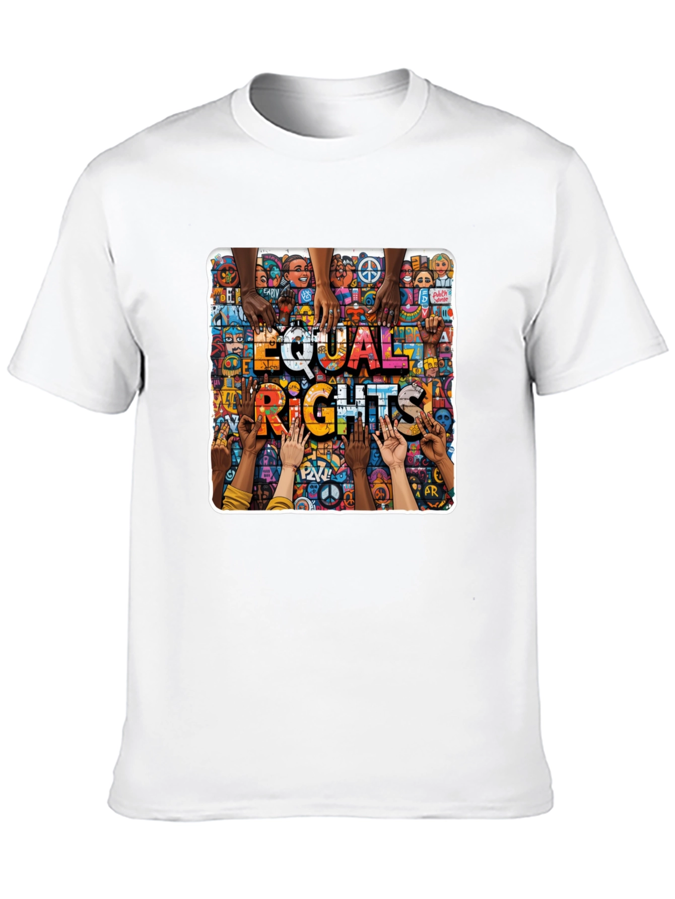 Equal Rights Graphic Print Black T-Shirt