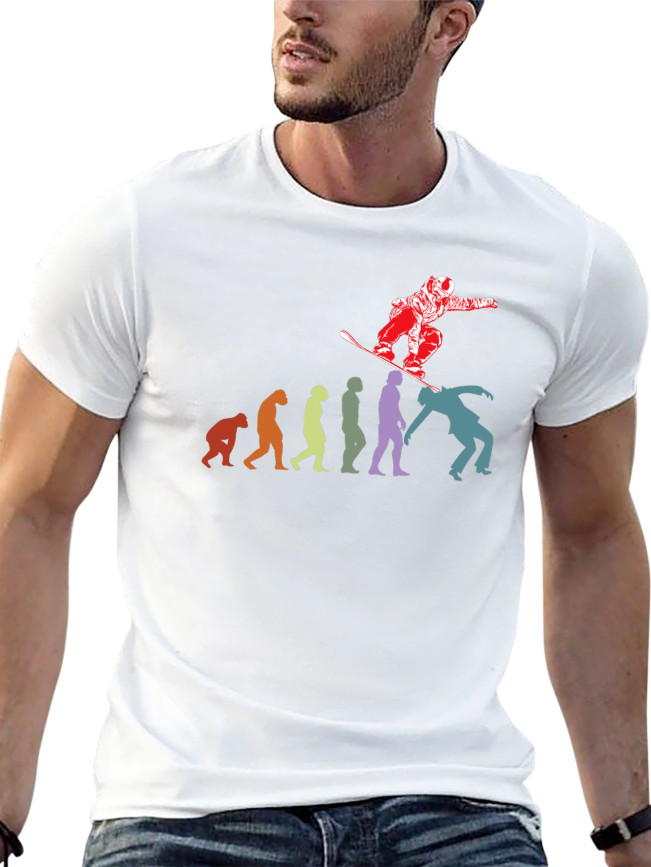 Snowboard Evolution T-Shirt - Funny Winter Sports Tee