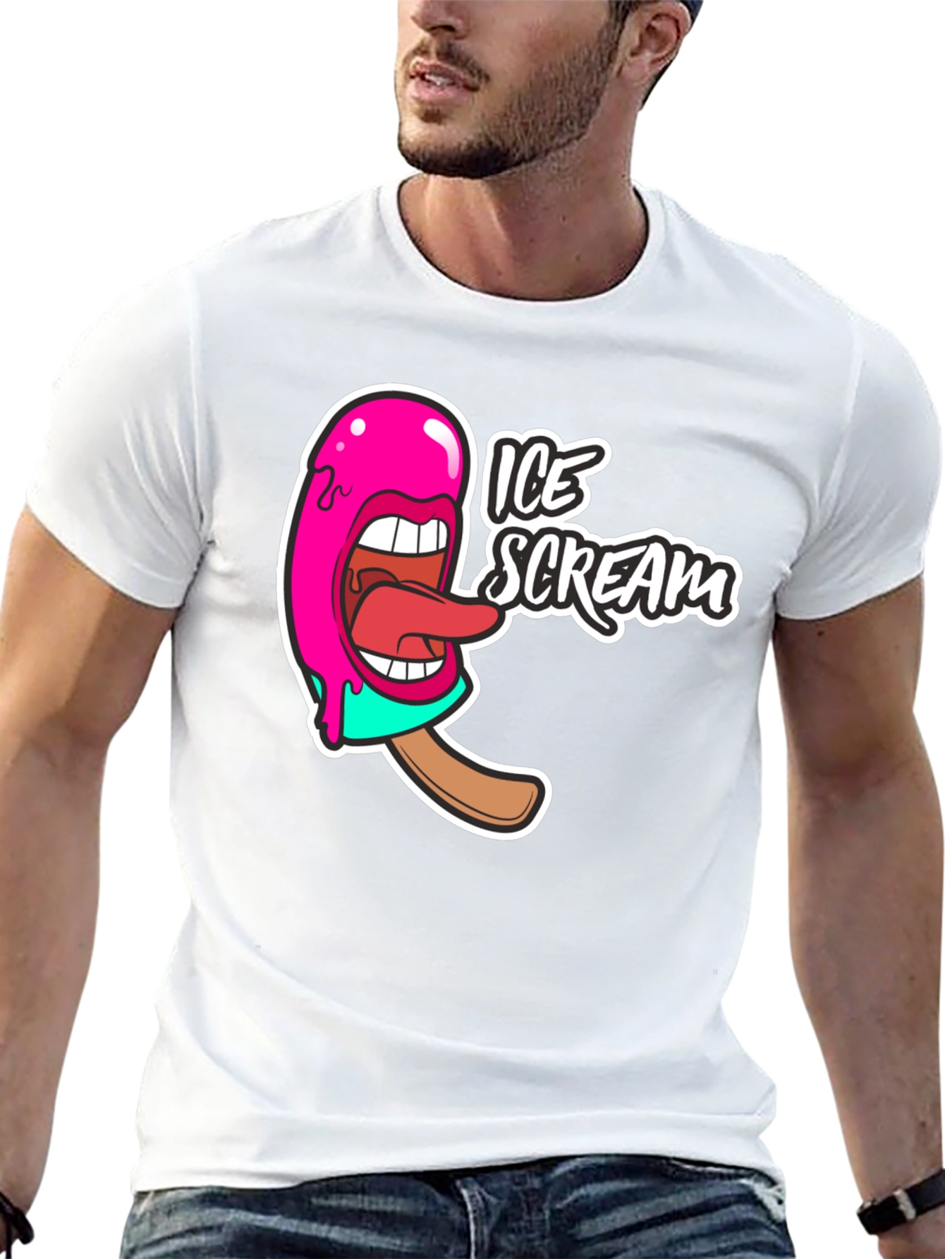 Ice Scream Graphic T-Shirt - Funny Novelty Tee