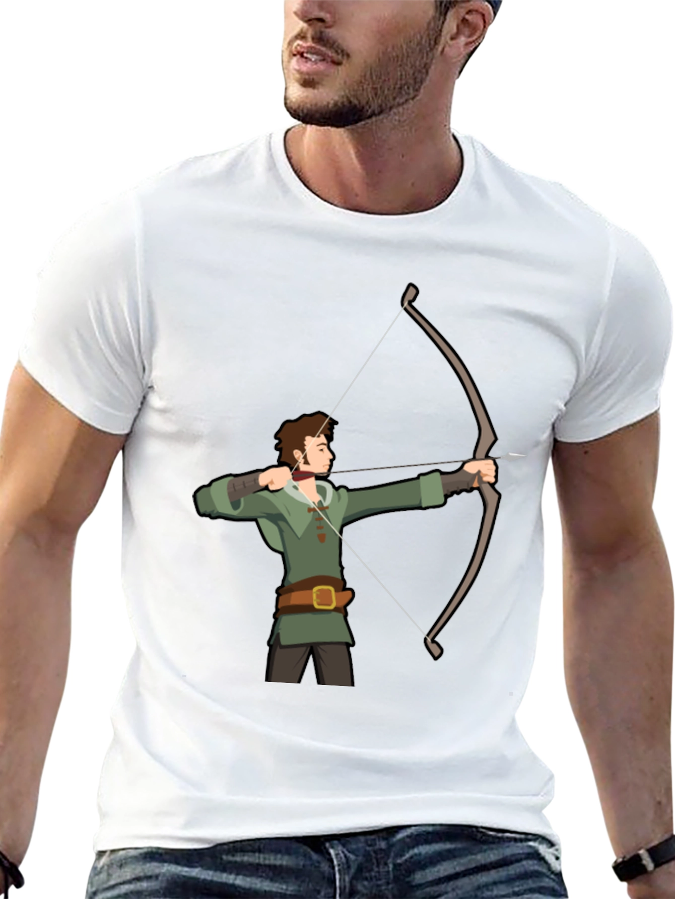 Archer Graphic T-Shirt - Black Cotton Tee